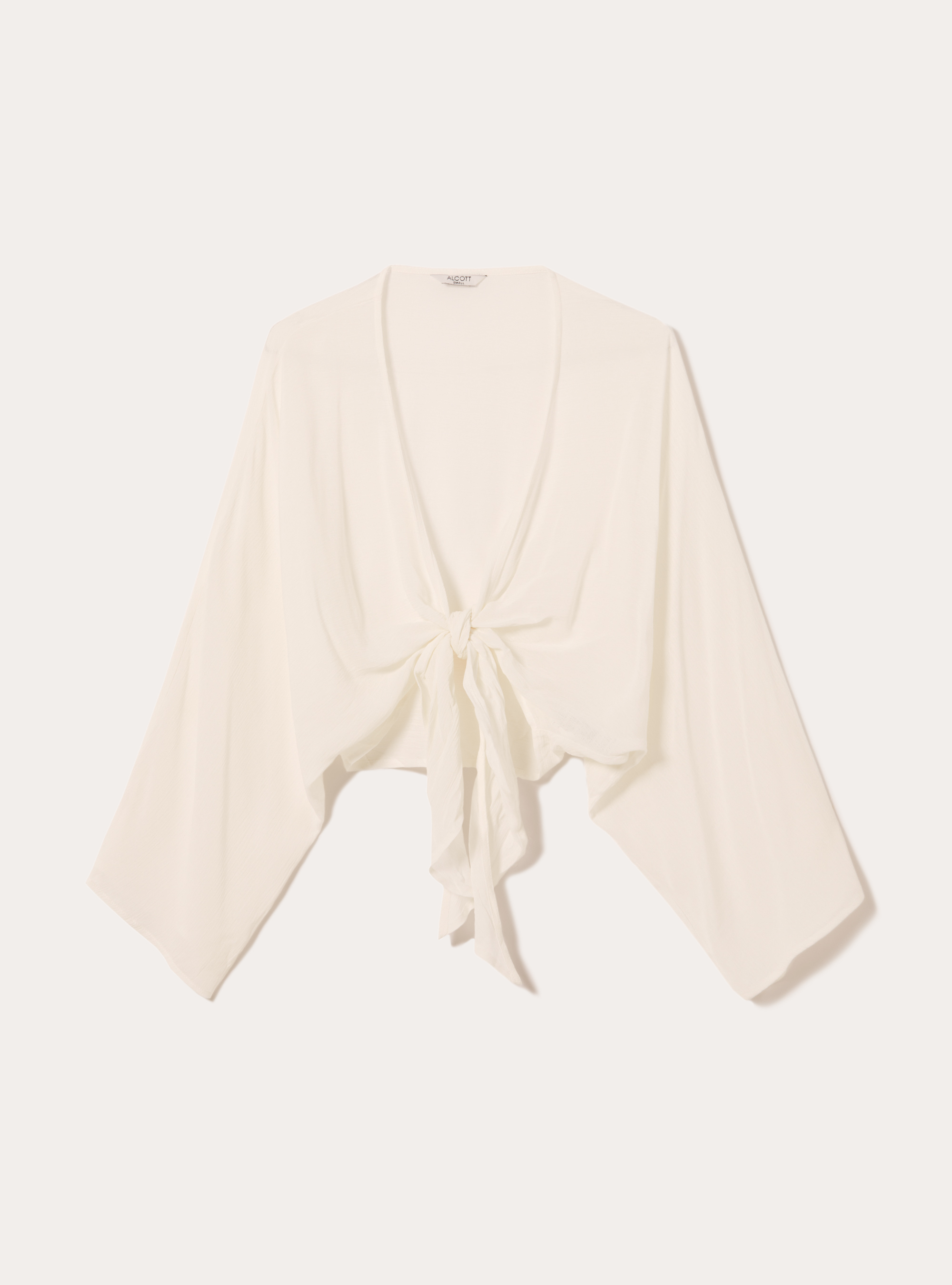 Fluid blouse with knot, WH1 OFF WHITE