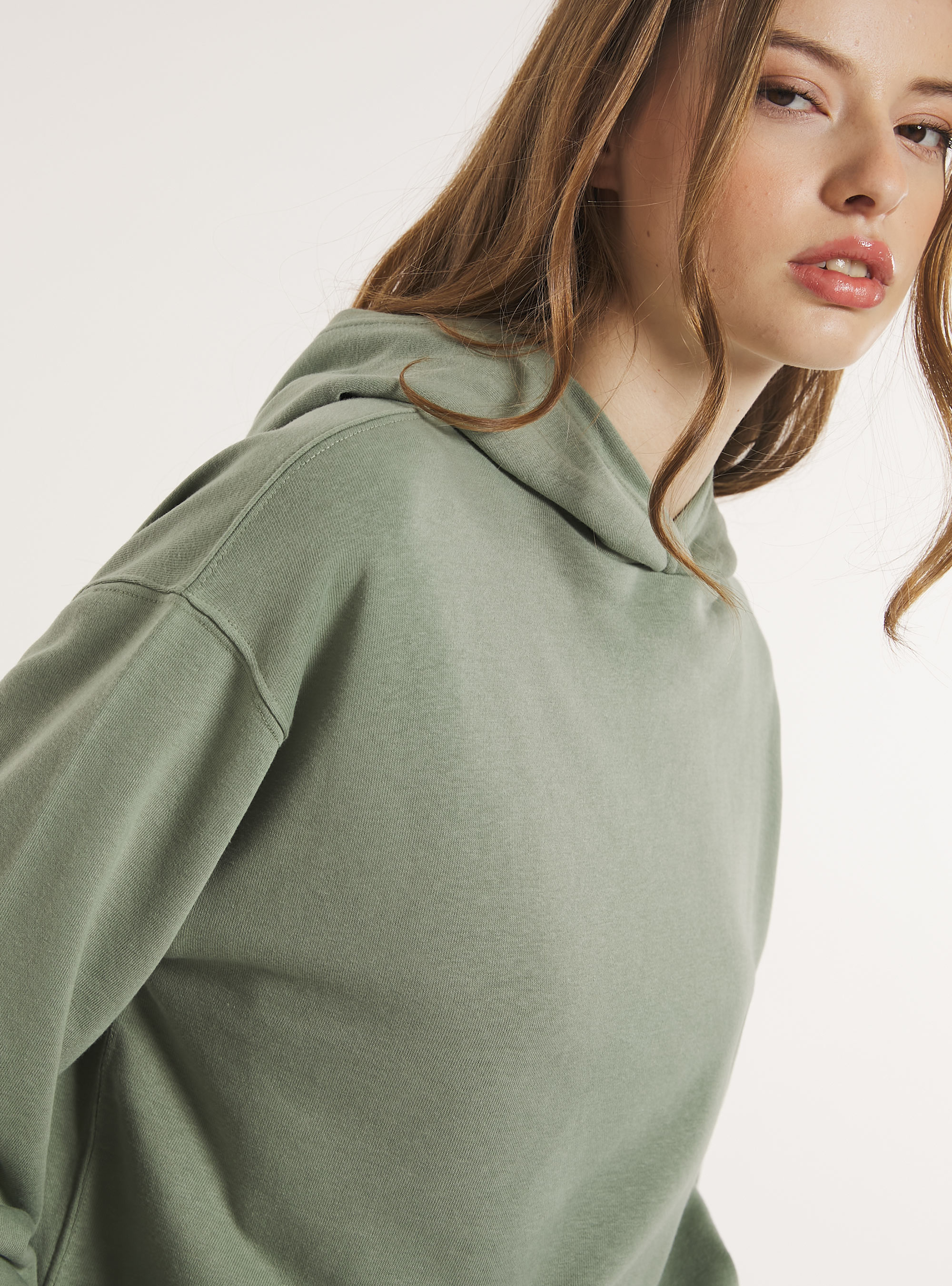 Felpa boxy fit con cappuccio, KY3 KAKY LIGHT