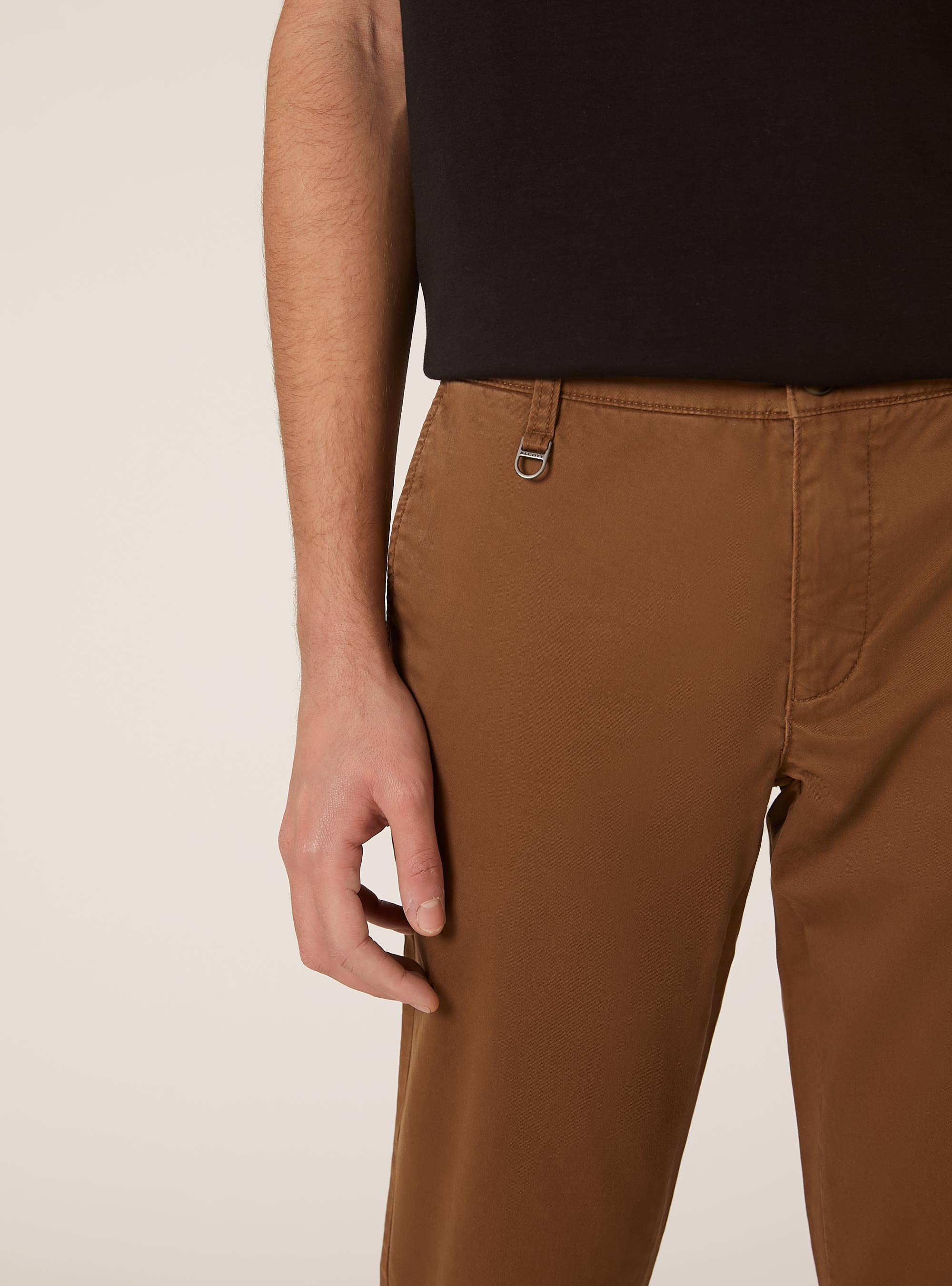 Skinny fit stretch twill chinos, BR2 BROWN MEDIUM