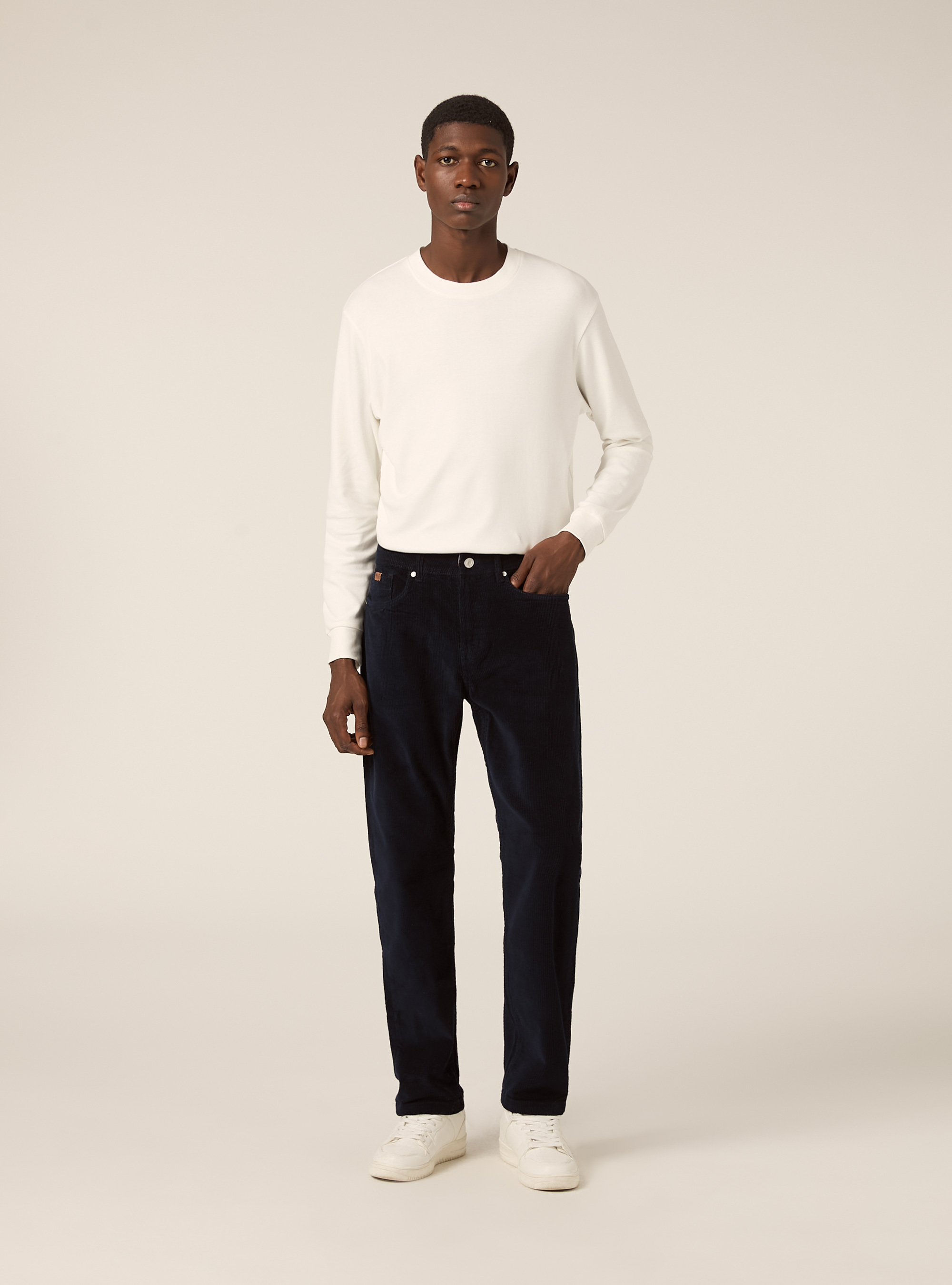 Pantalon skinny en velours cotelé, NA1 NAVY DARK