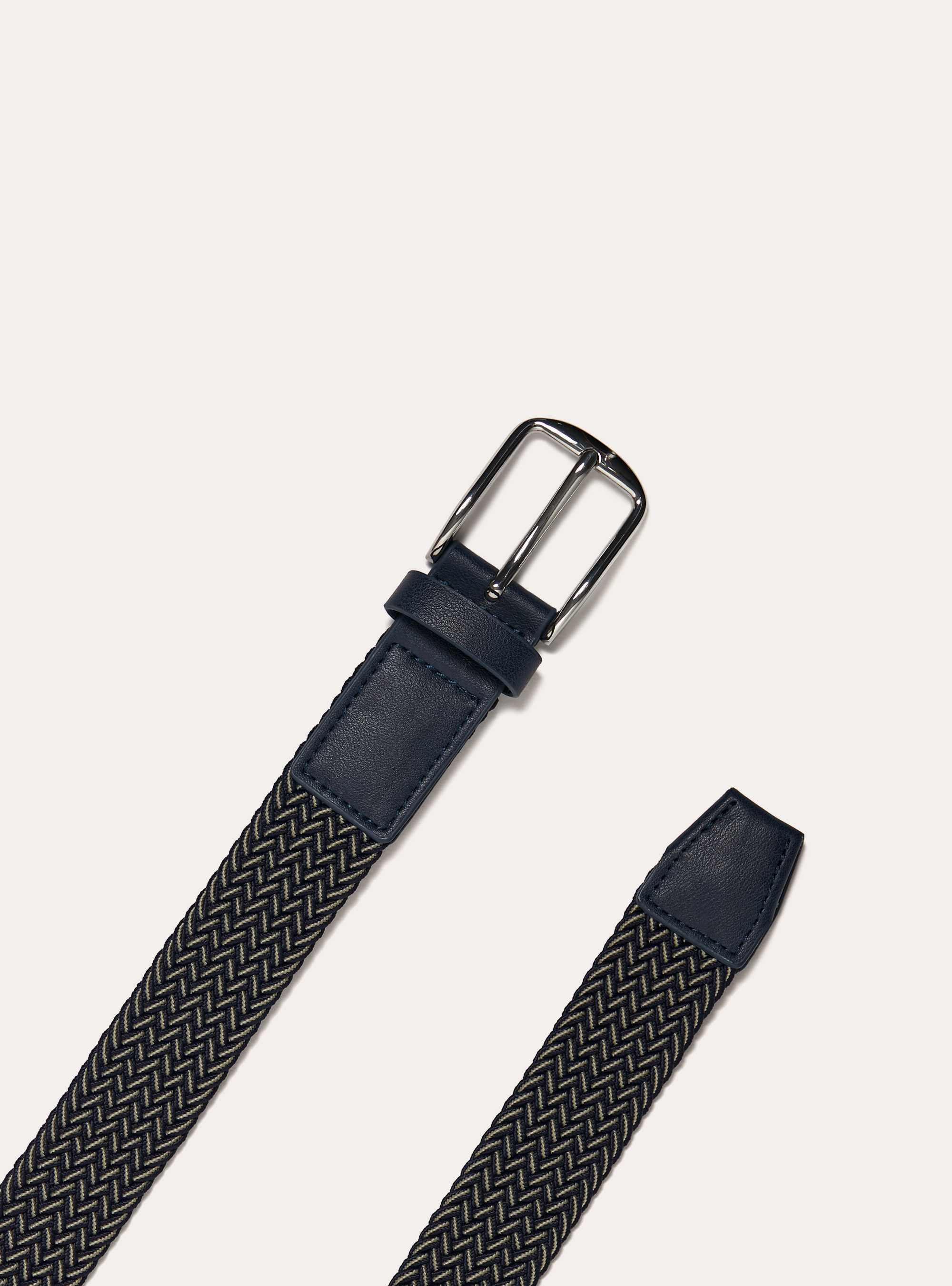 Braided elastic belt, BL1 BLUE DARK