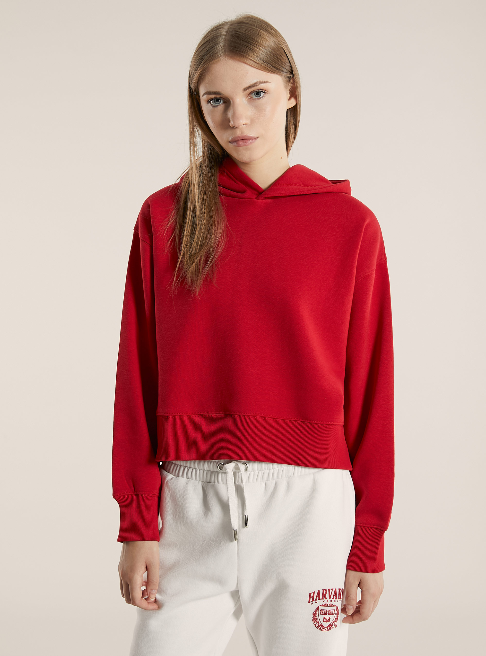 Sudadera con capucha y corte cuadrado, RD2 RED MEDIUM