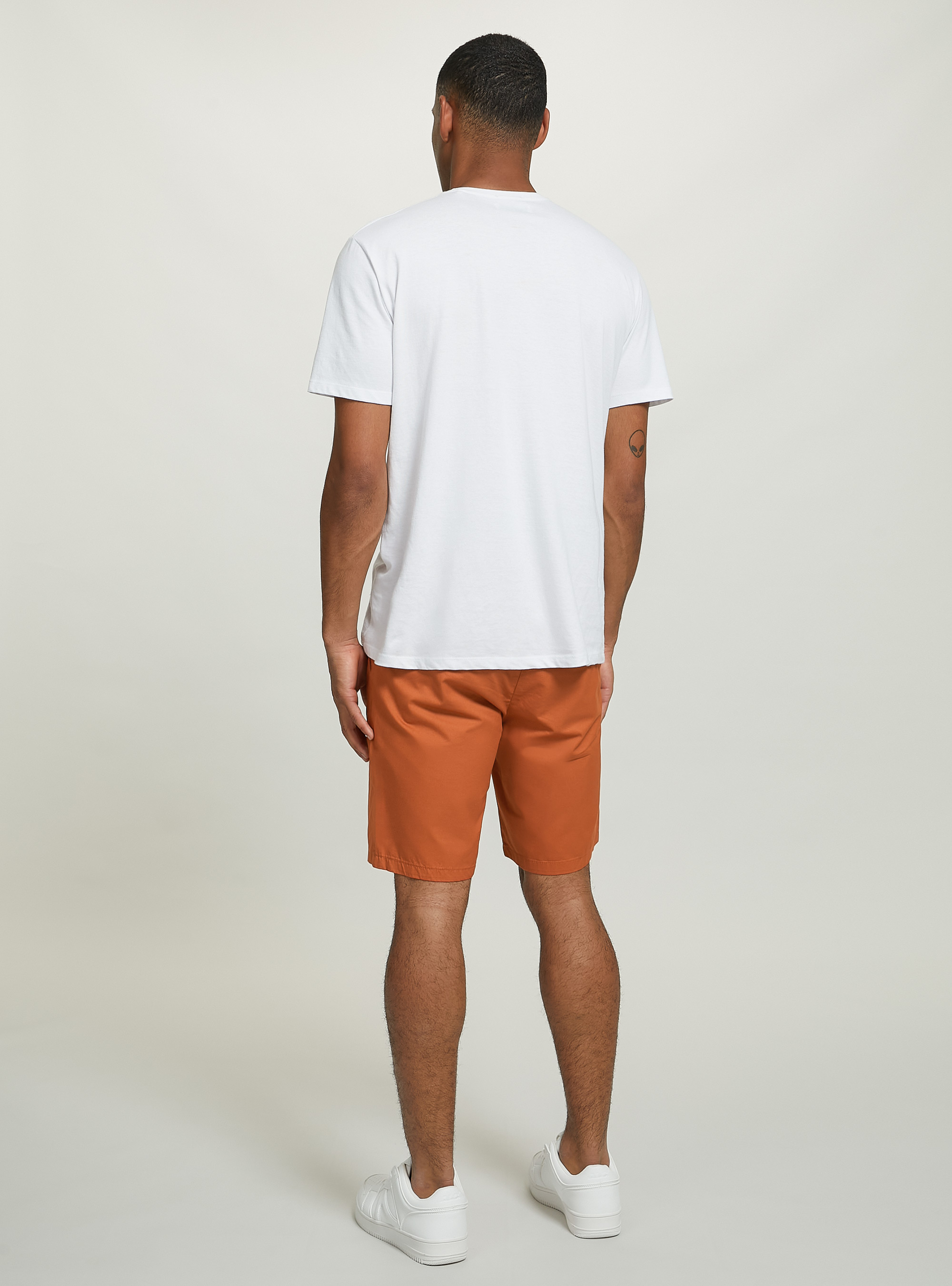 Plain twill Bermuda shorts, C3401 RUSTY