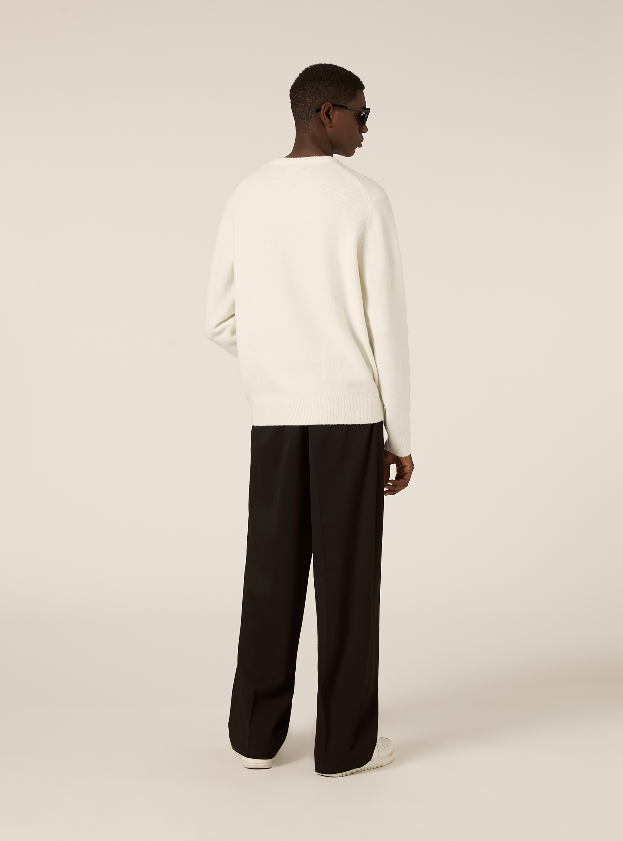 Soft crew neck pullover, WH2 WHITE