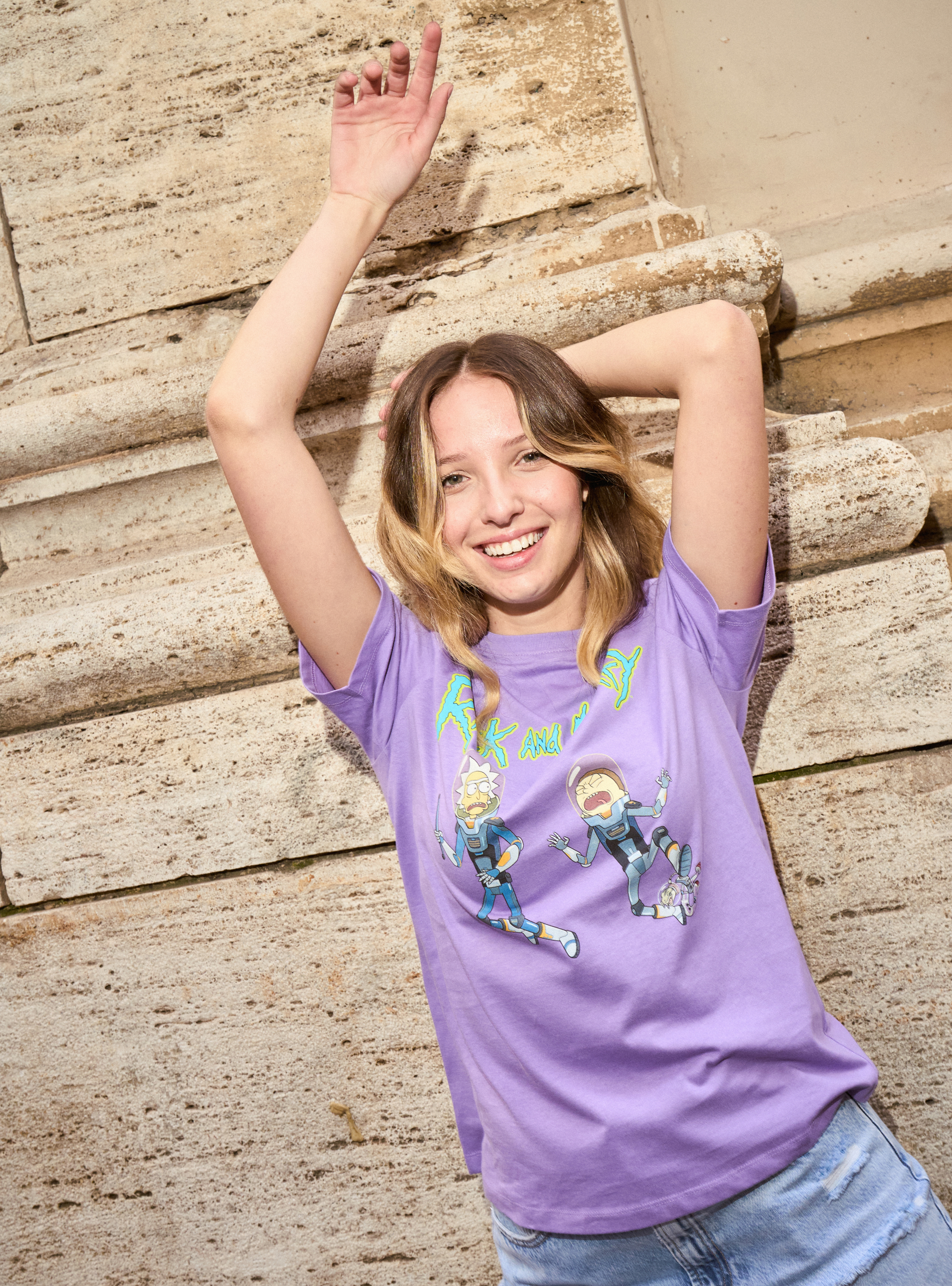 Camiseta Rick and Morty / Alcott, LC2 LILLAC MEDIUM