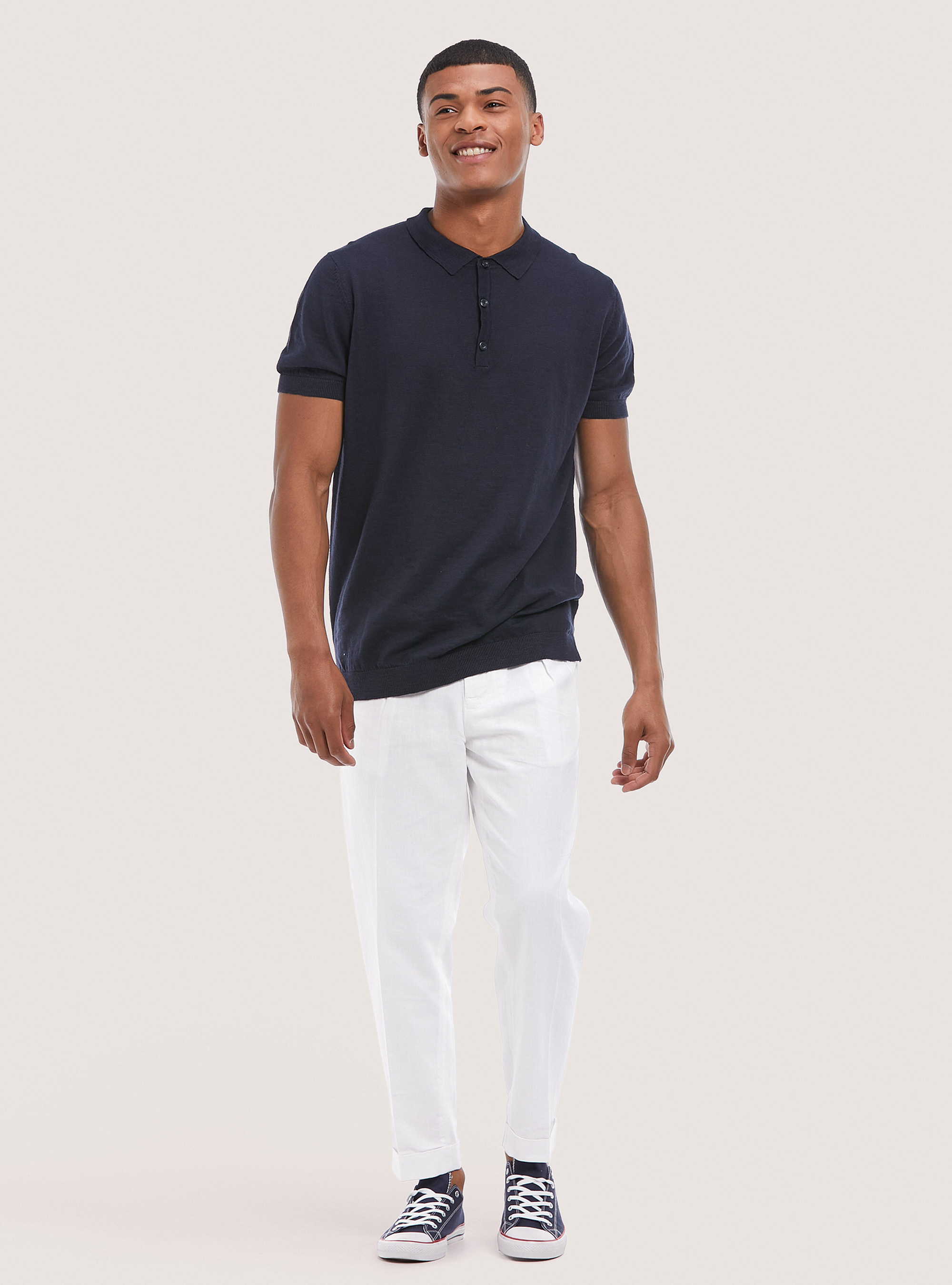 Jersey de color sólido, AZUL