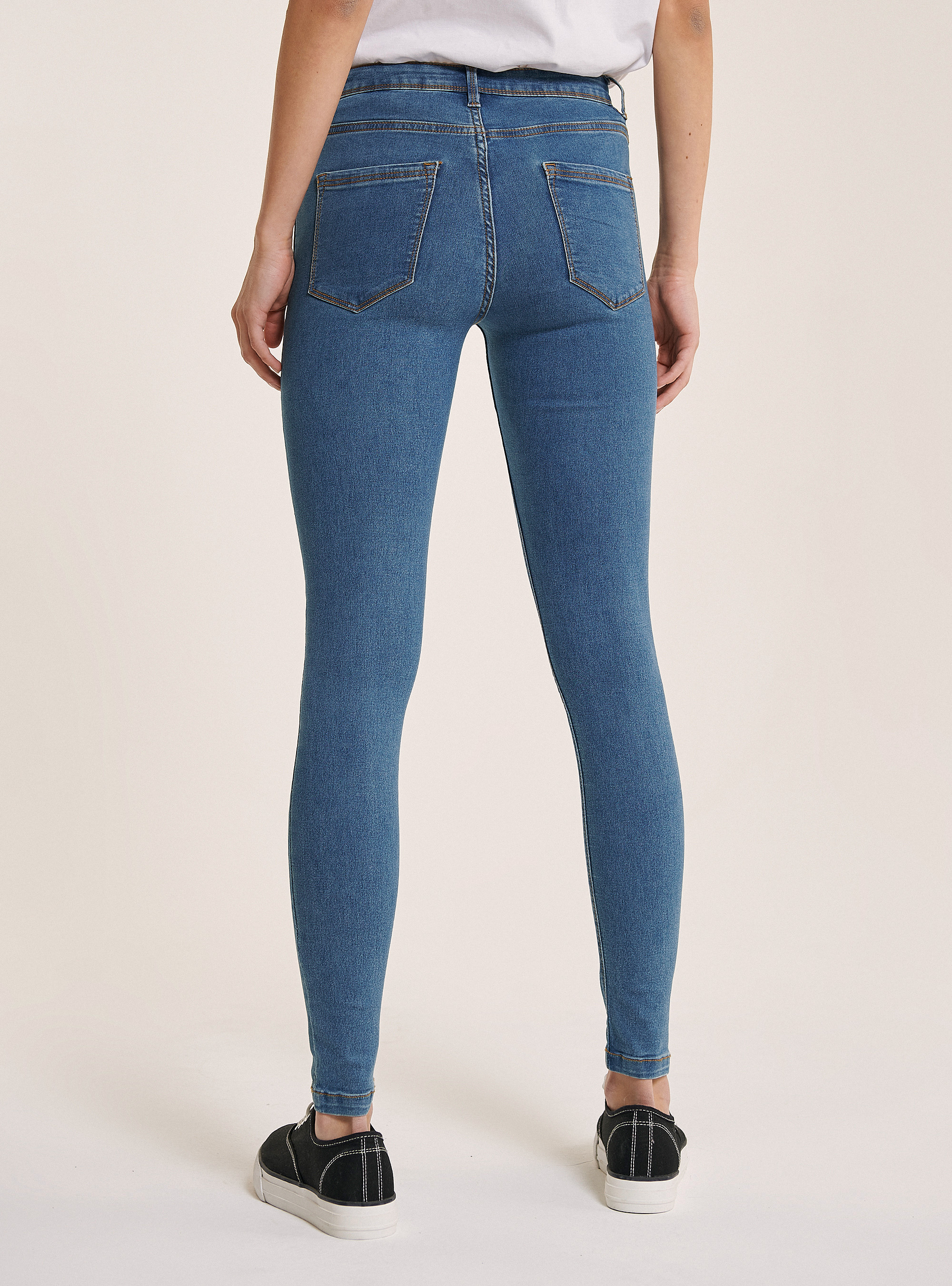 Jean super skinny taille haute confort, C272 BLUE