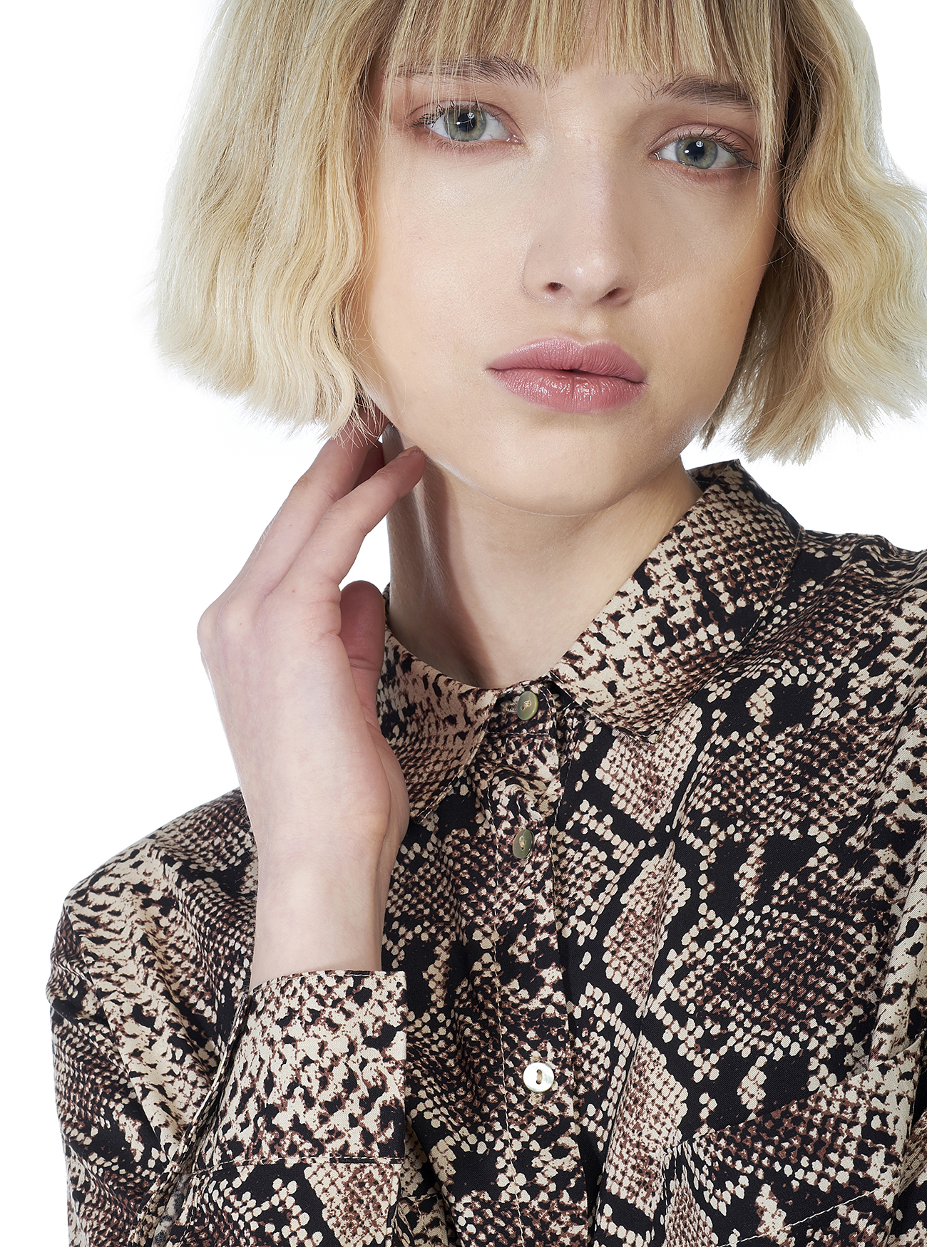 Camicia fit morbido stampa serpente, SNAKE