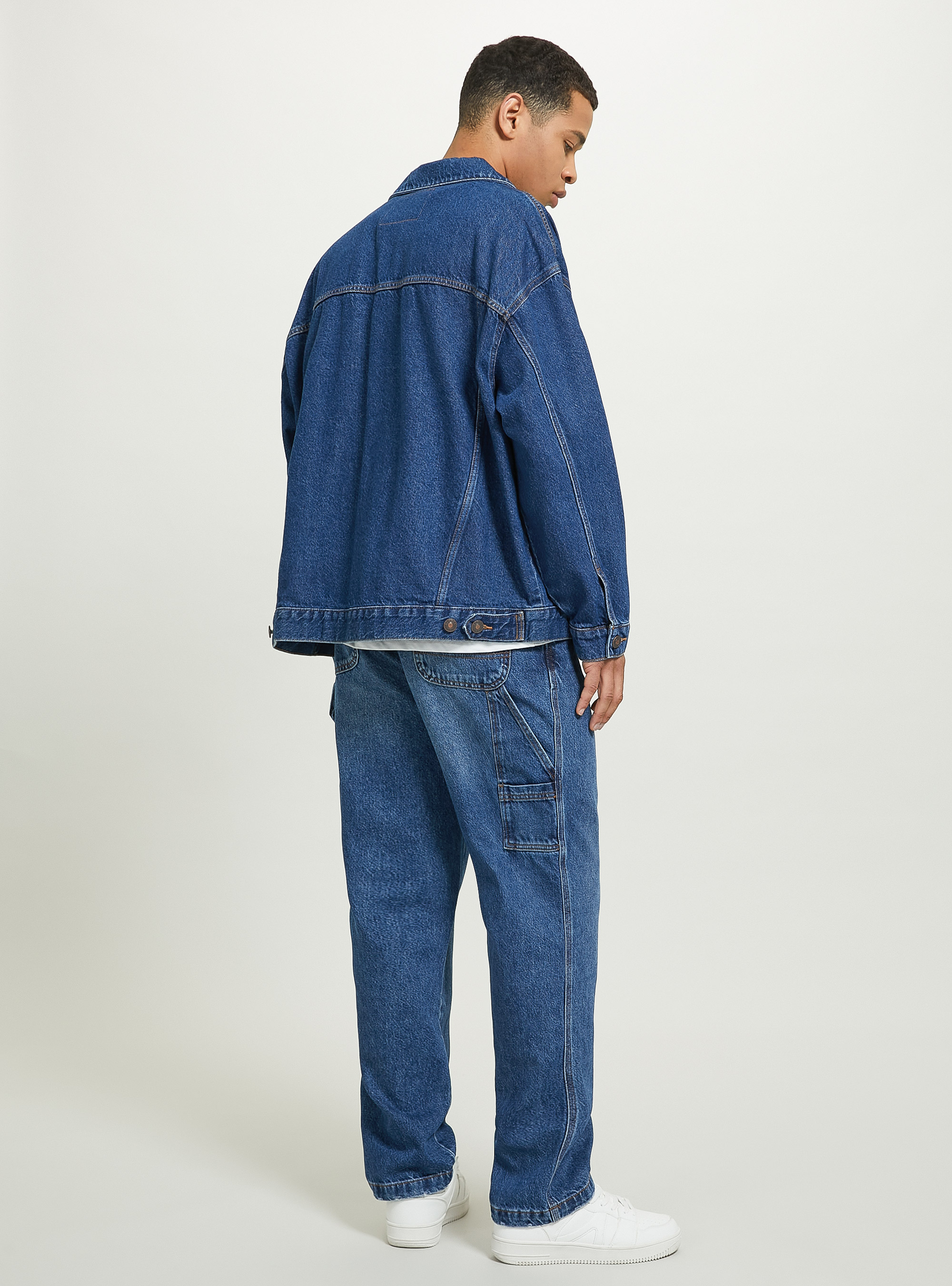 Oversize denim jacket, D001 DEEP BLUE