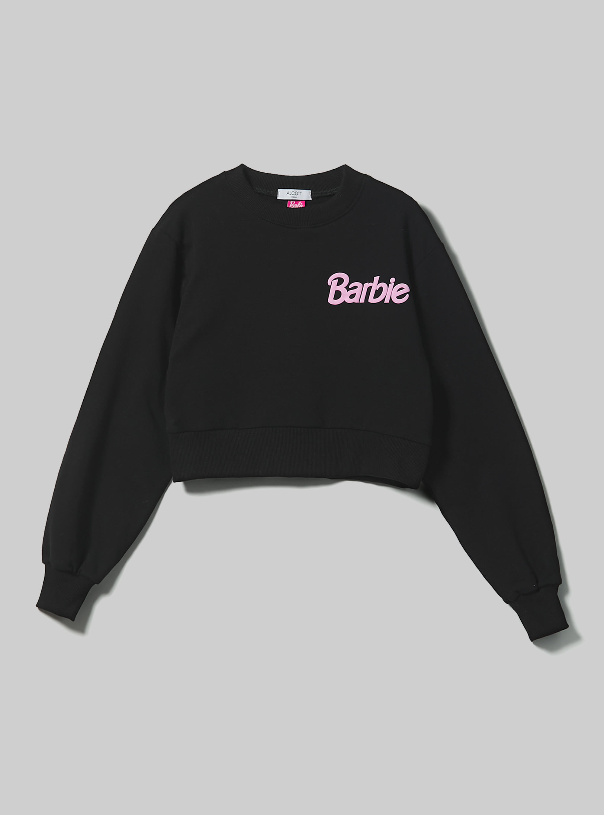 Barbie / Alcott cropped sweatshirt, BK1 BLACK