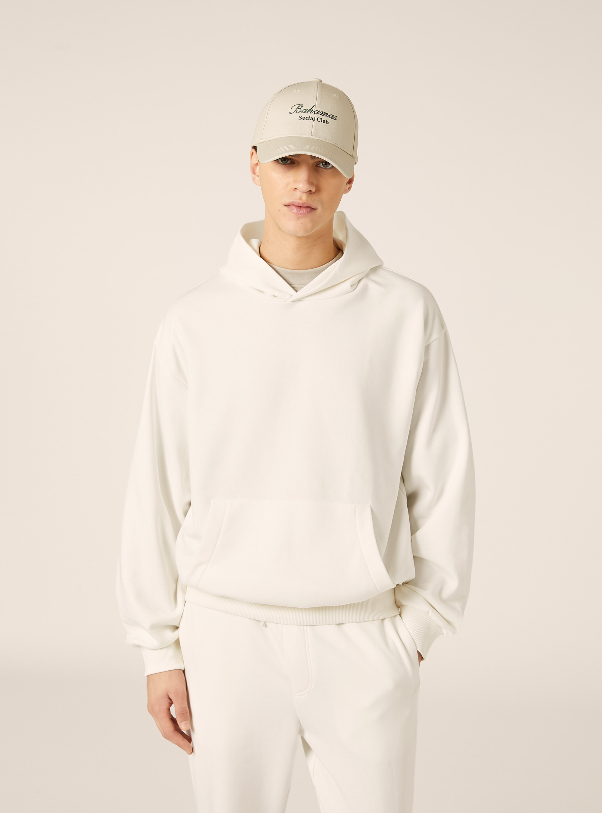 Boxy fit hooded sweatshirt, WH2 WHITE