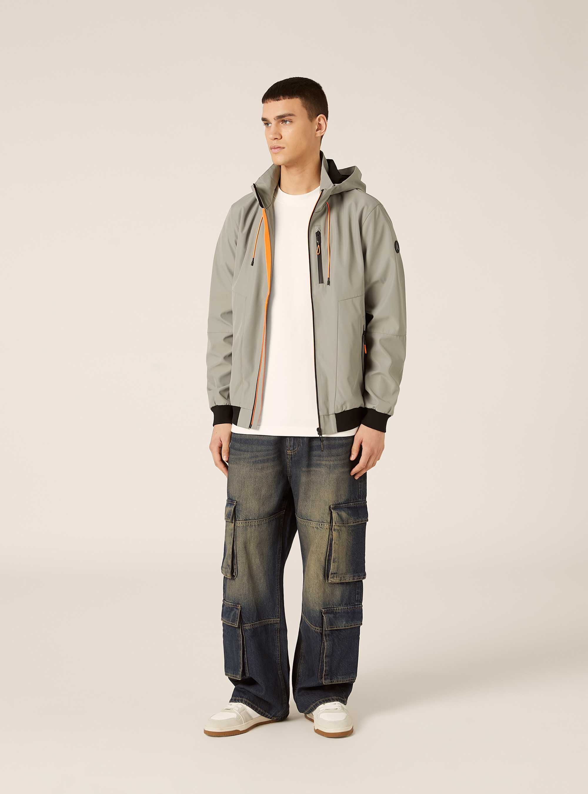 Bomber antivento con cappuccio, SG3 SAGE LIGHT