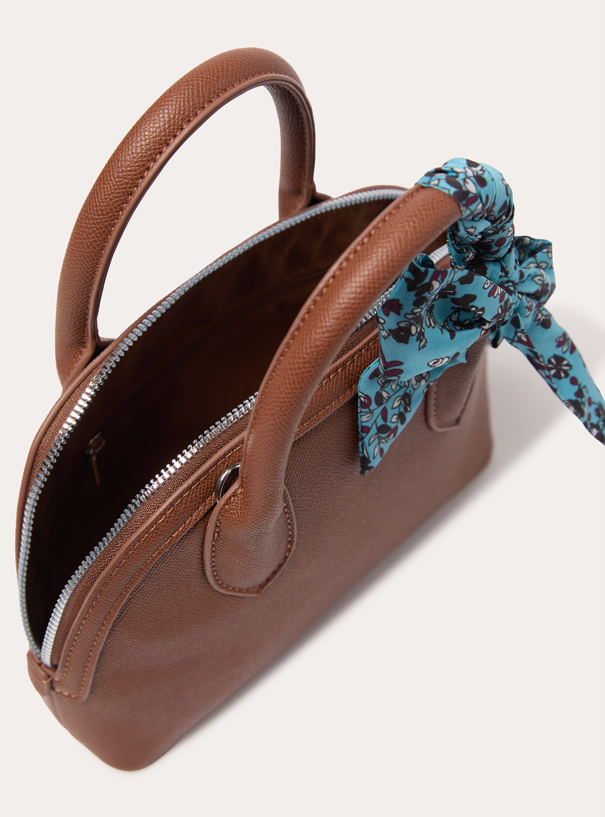 Borse effetto pelle con foulard, TB2 TOBACCO MEDIUM