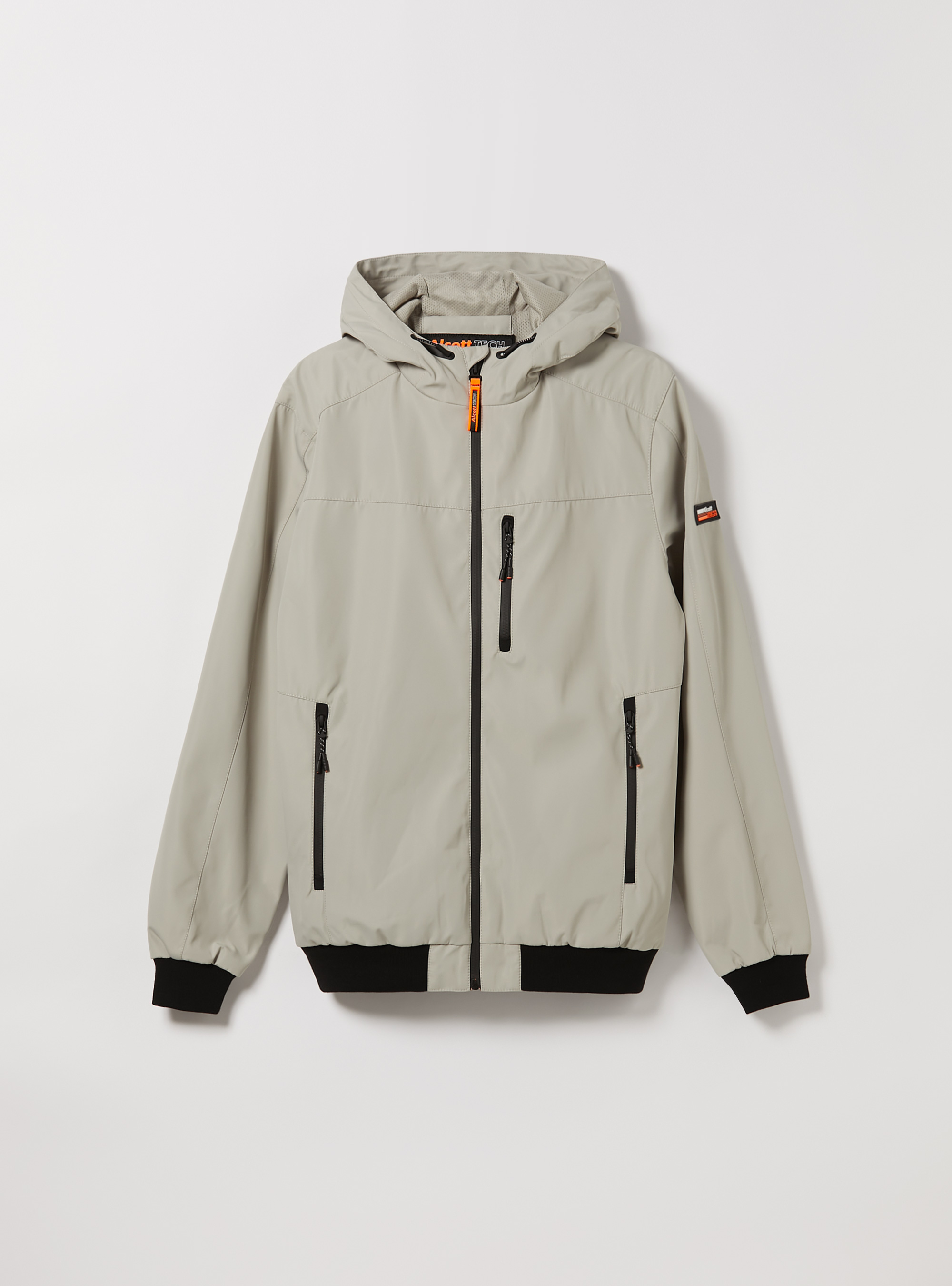 Windproof hooded bomber jacket, CR3 CREAM LIGHT