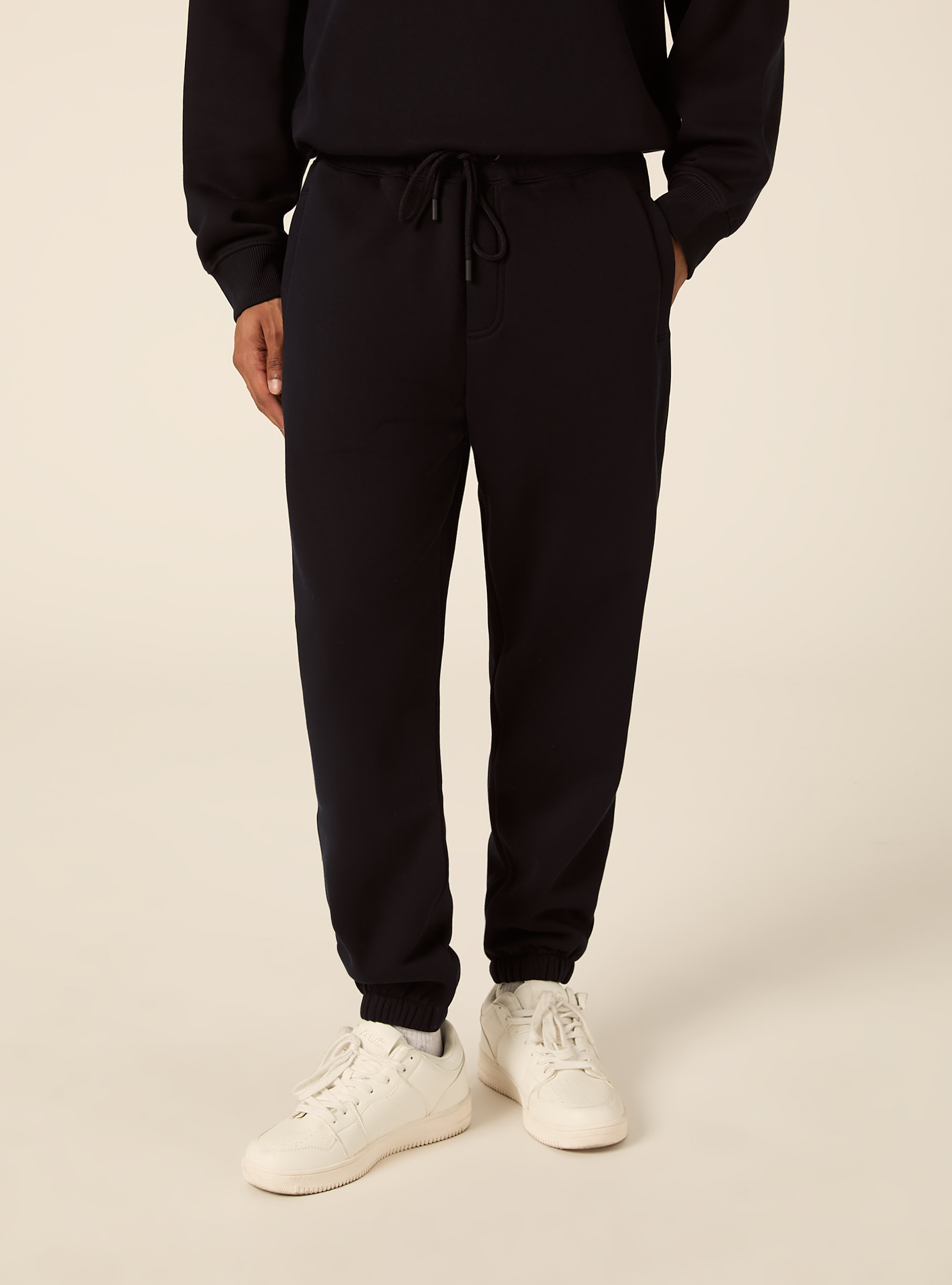 Jogger basico con coulisse ed elastico in vita, NA1 NAVY DARK