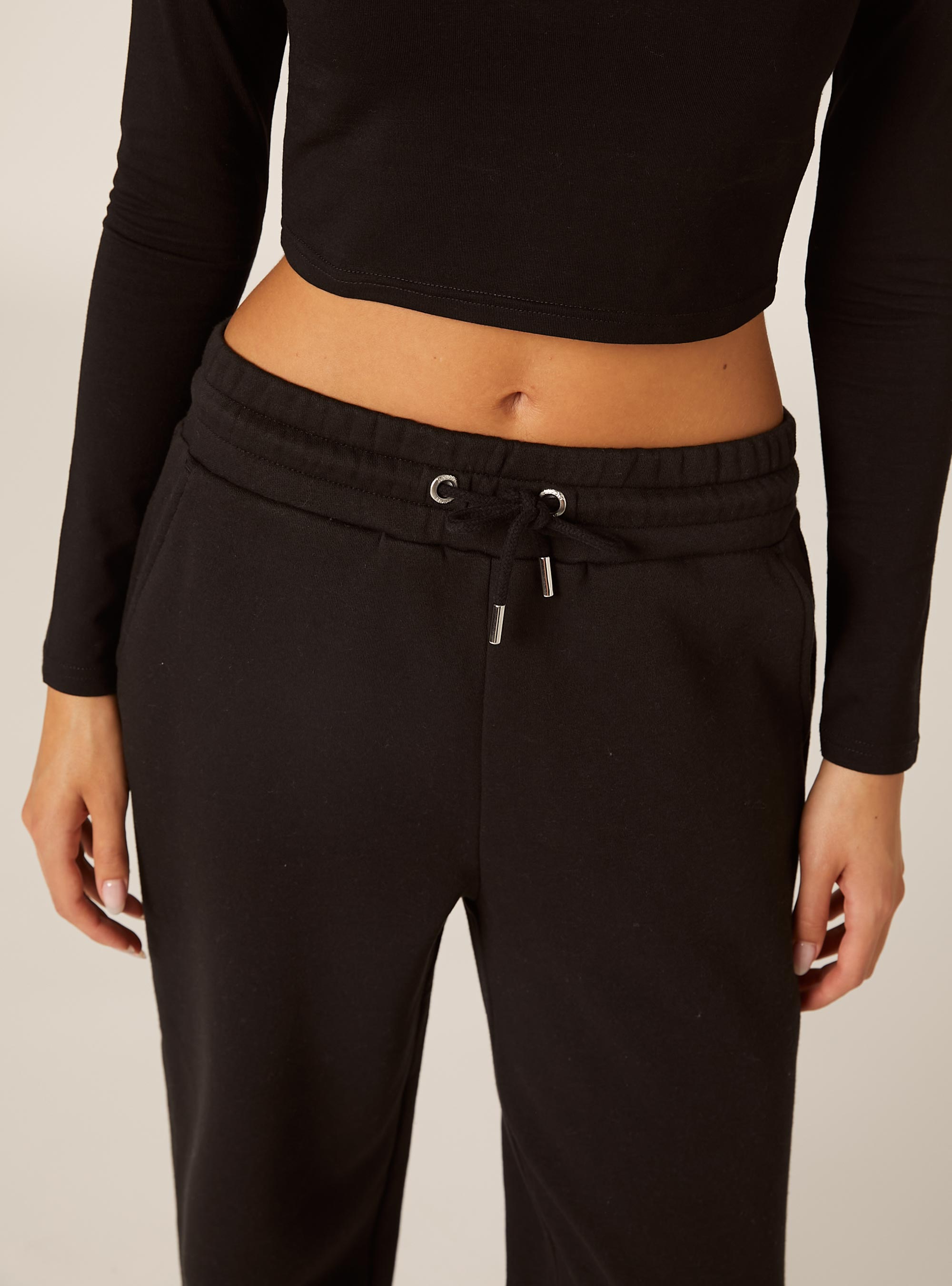 Sweatshirt jogger pants, BK1 BLACK
