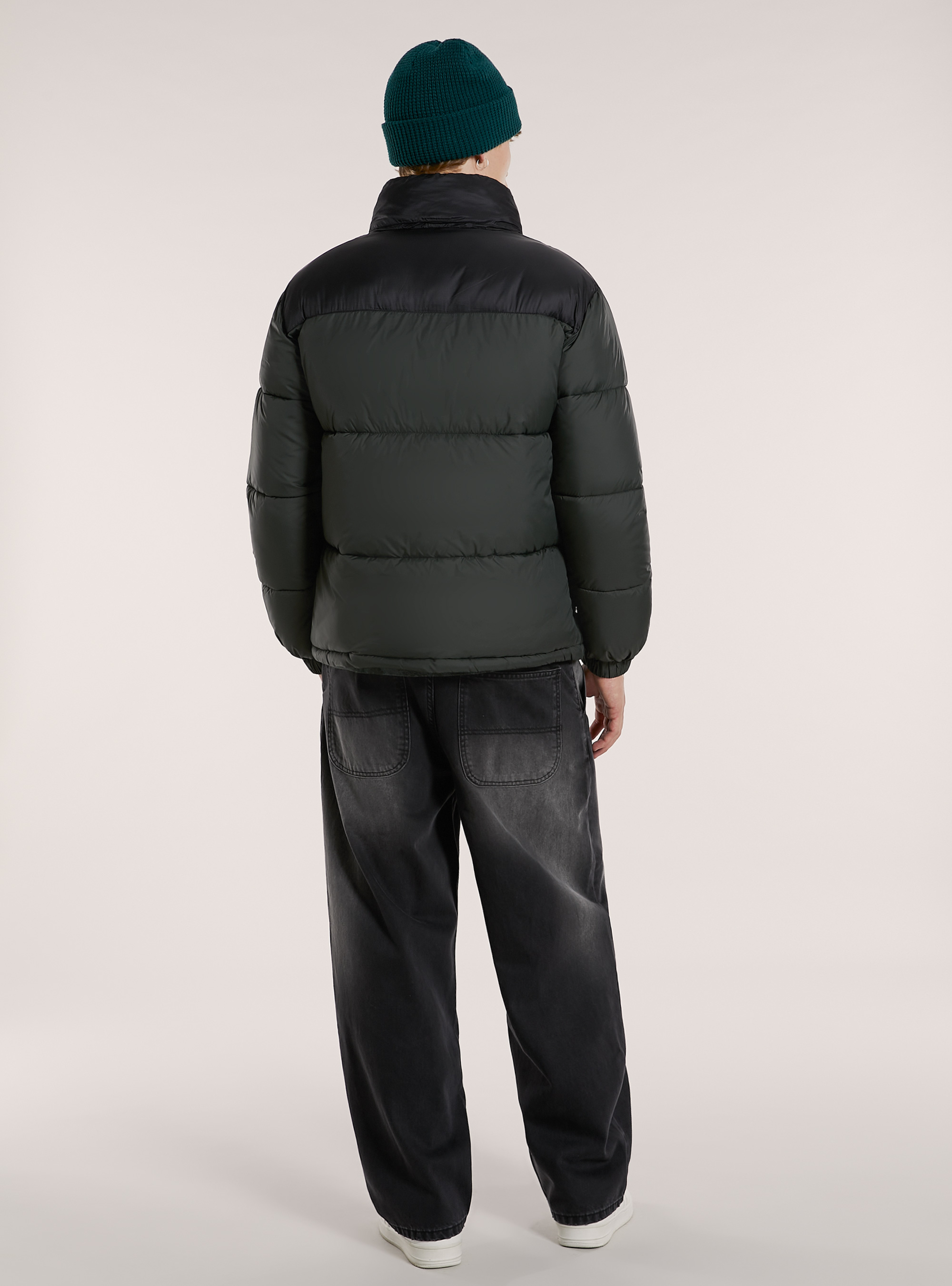 Padded down jacket in ripstop fabric, KY1 KAKY DARK