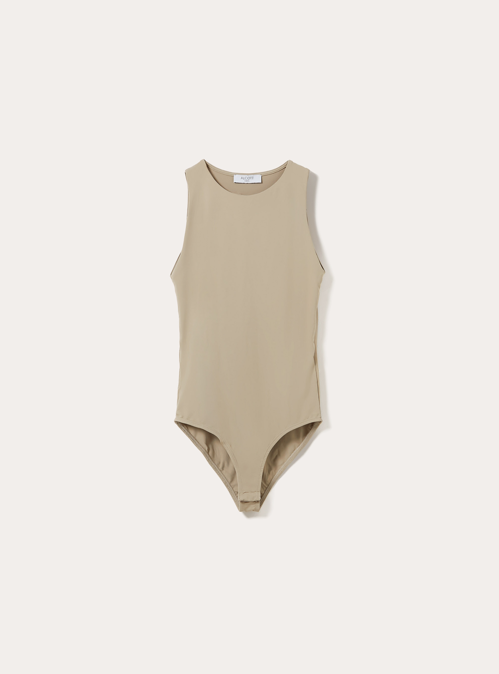 Body avec encolure licou stretch, BG3 BEIGE LIGHT