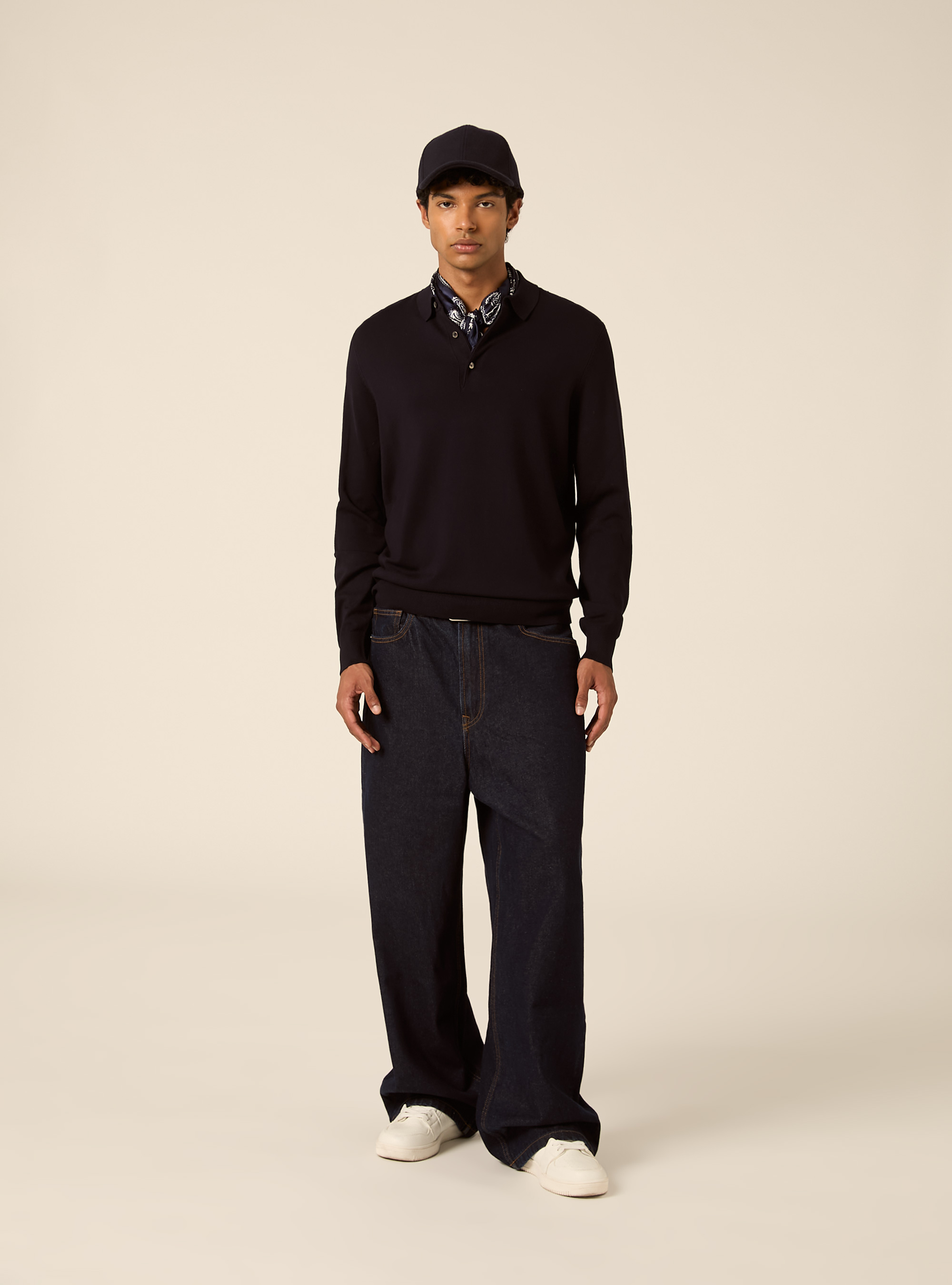 Polo in maglia  in viscosa, NA1 NAVY DARK