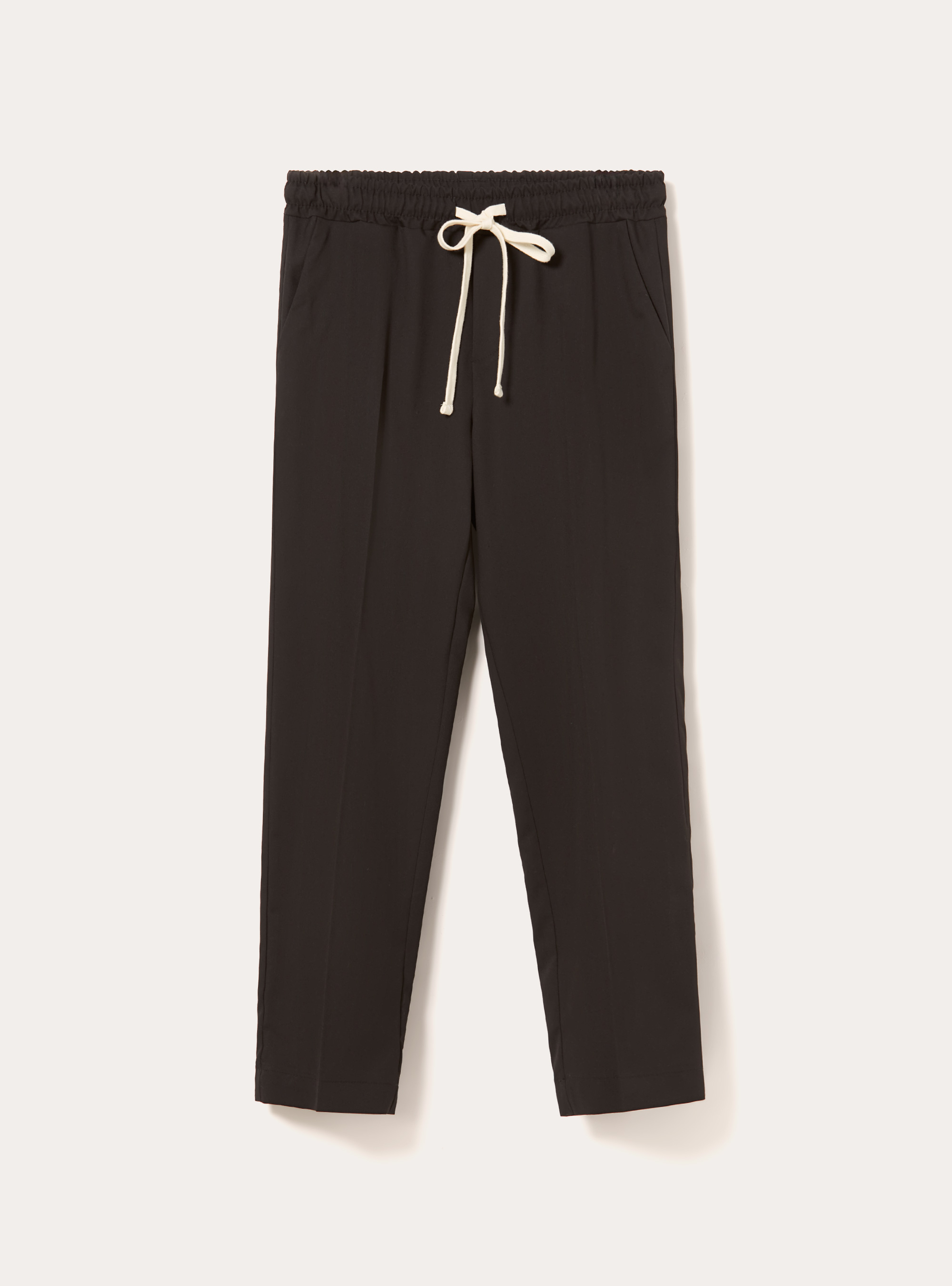 Pantaloni con coulisse ed elastico in vita, BK1 BLACK