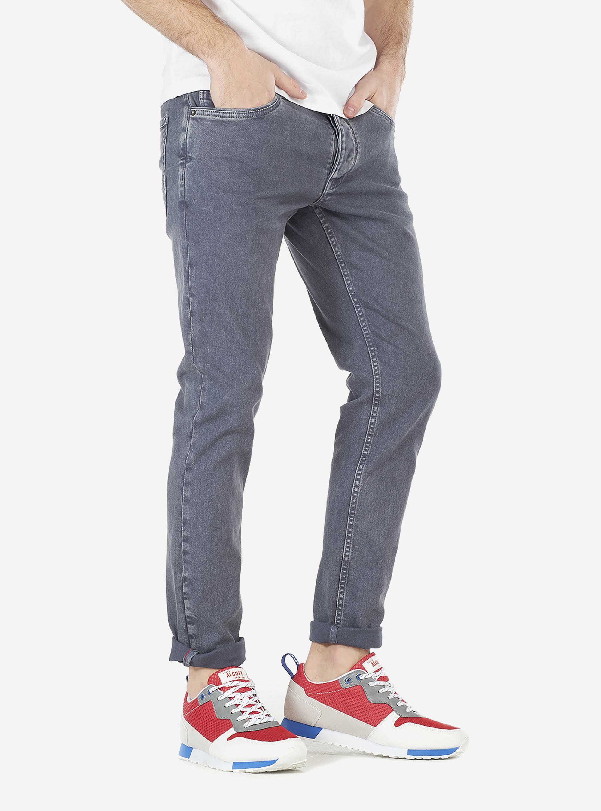 Pantalons twill stretch, C204 BLU NAVY
