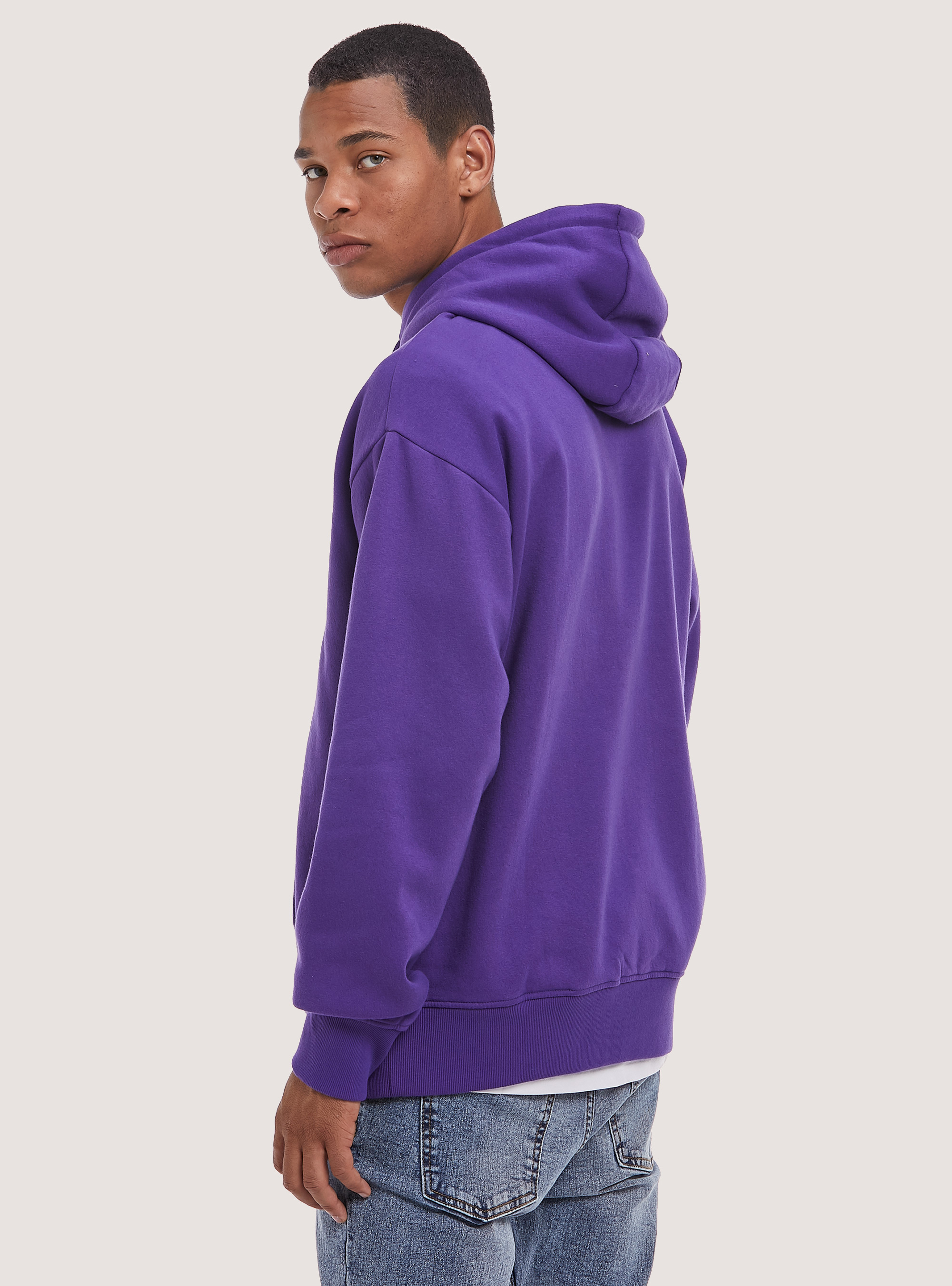 Sweat-shirt avec imprim&eacute; et capuche, VI2 VIOLET MEDIUM