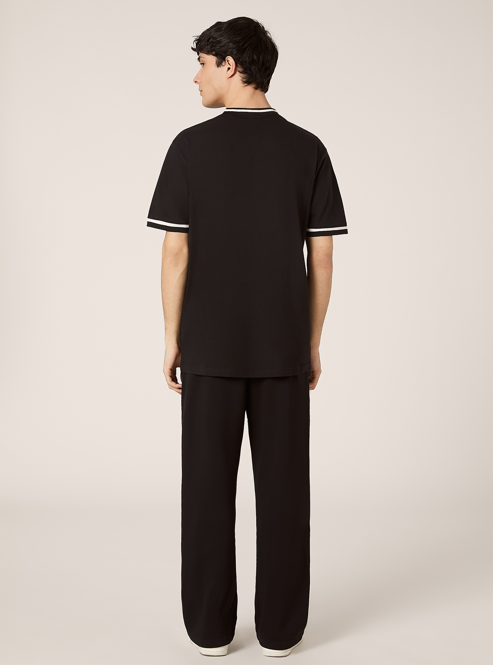 Baumwoll-T-Shirt mit NBA/Alcott-Aufdruck, BK1 BLACK