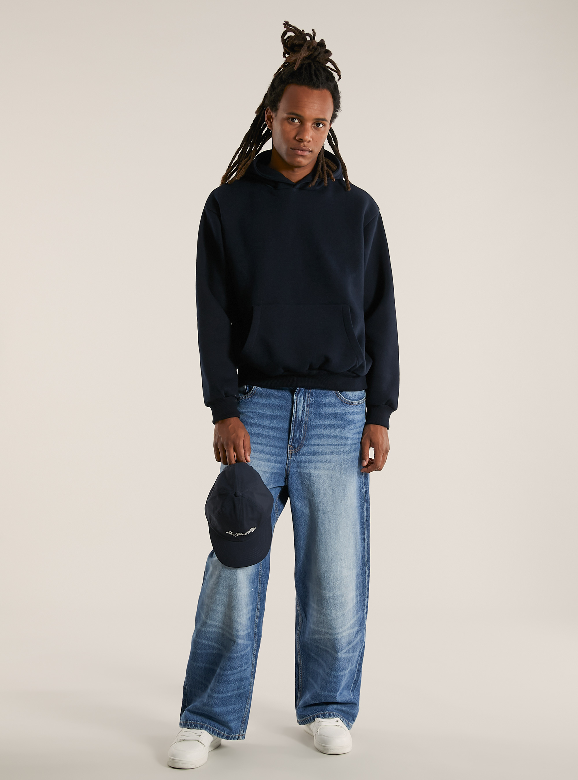 Sudadera con capucha Boxy Fit, NA1 NAVY DARK