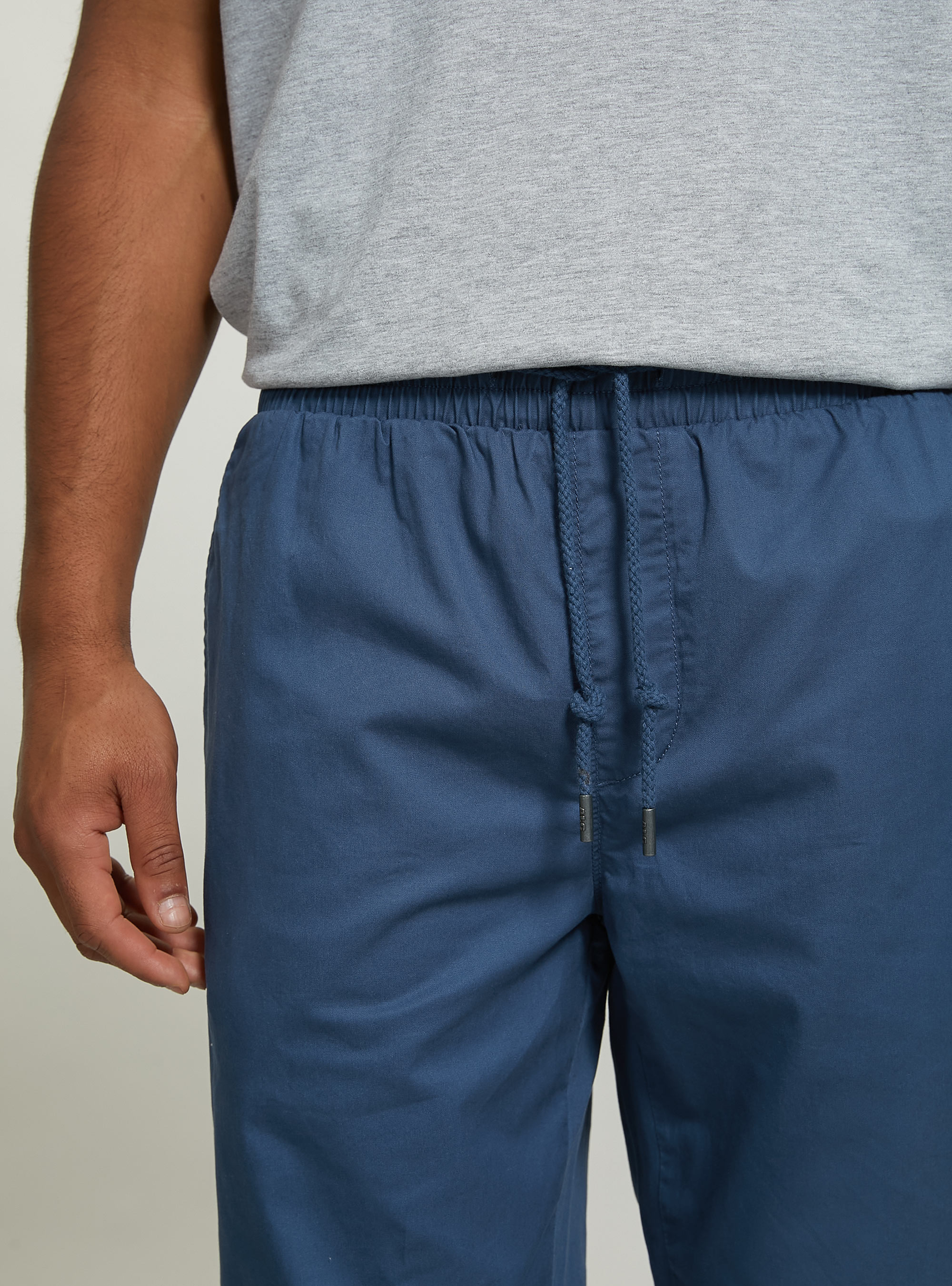 Pantalones chinos de sarga con cintura el&aacute;stica, BL2 BLUE MEDIUM