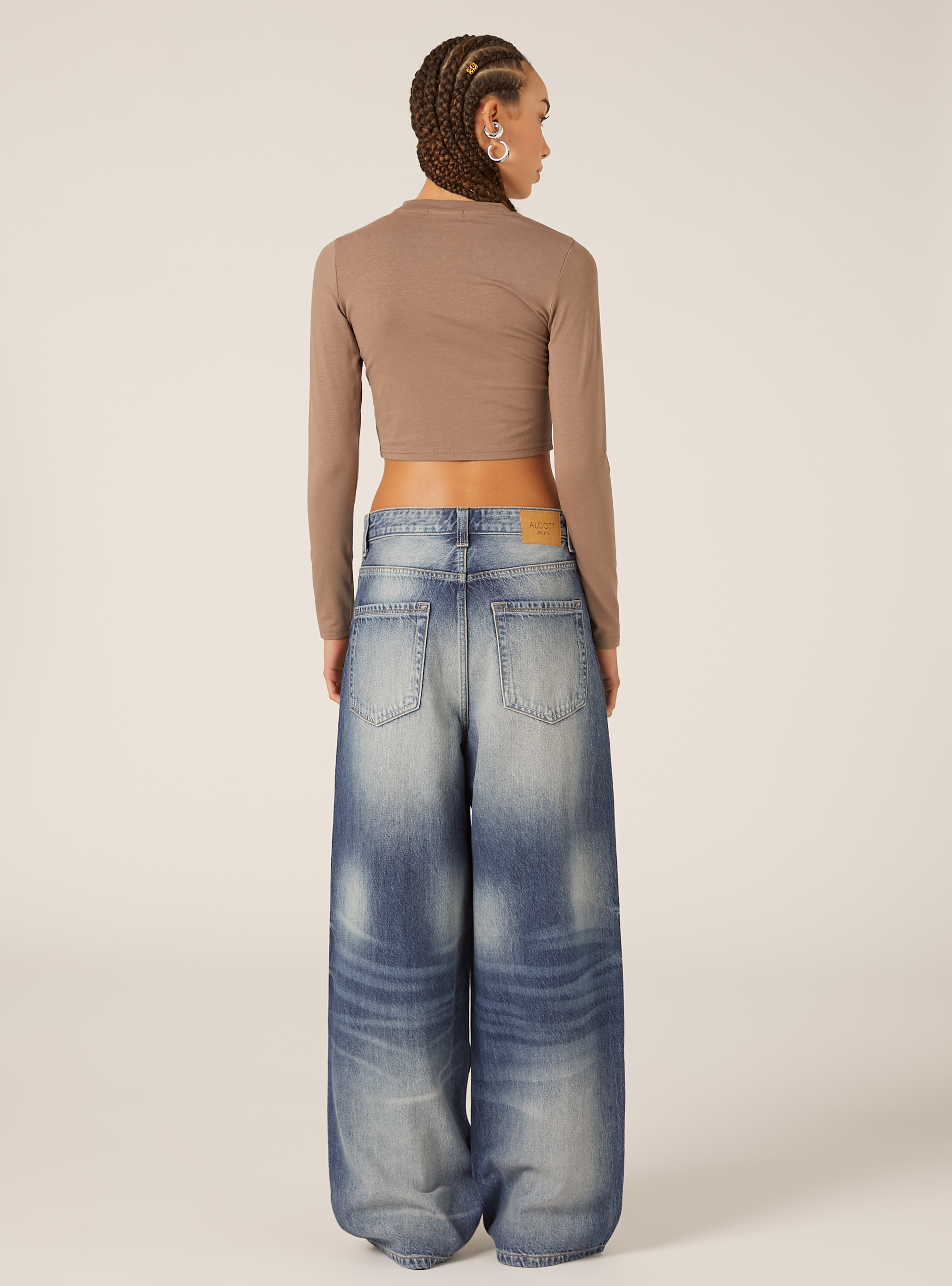 Super baggy fit jeans, D004 MEDIUM LIGHT BLUE