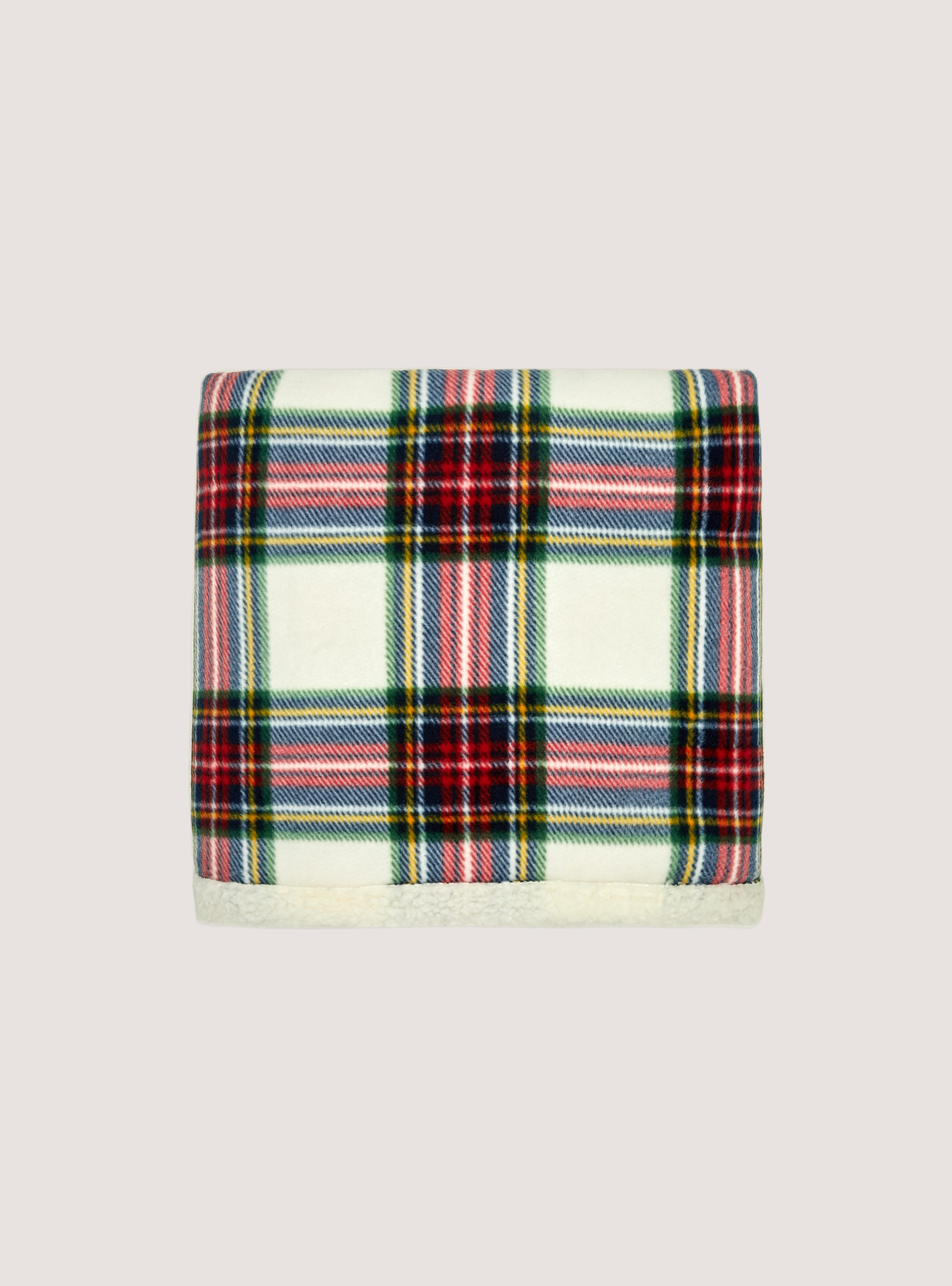 Plaid tartan double face, WH2 WHITE