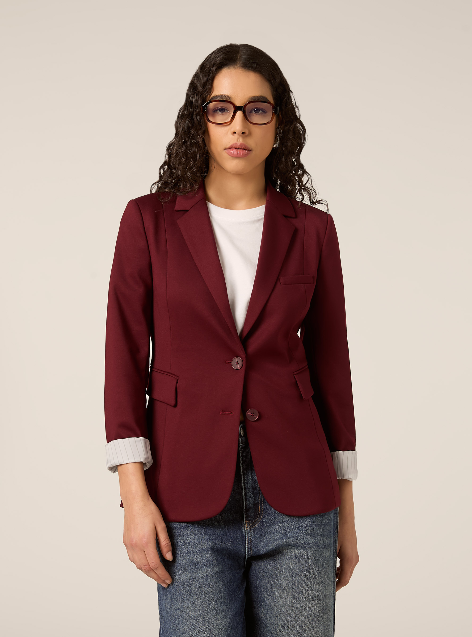 Jersey blazer, BO1 BORDEAUX DARK