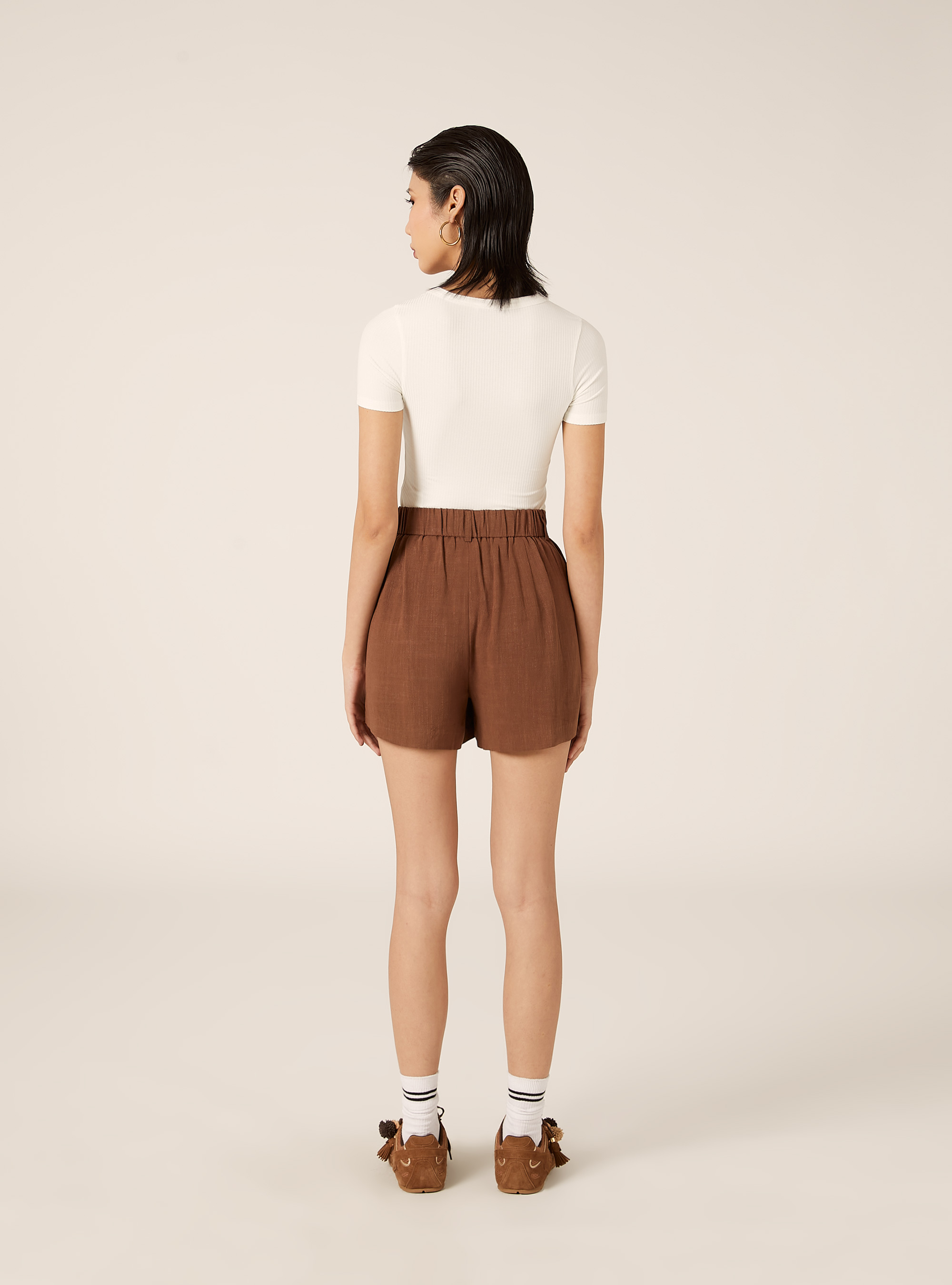 Body a coste maniche corte, WH2 WHITE