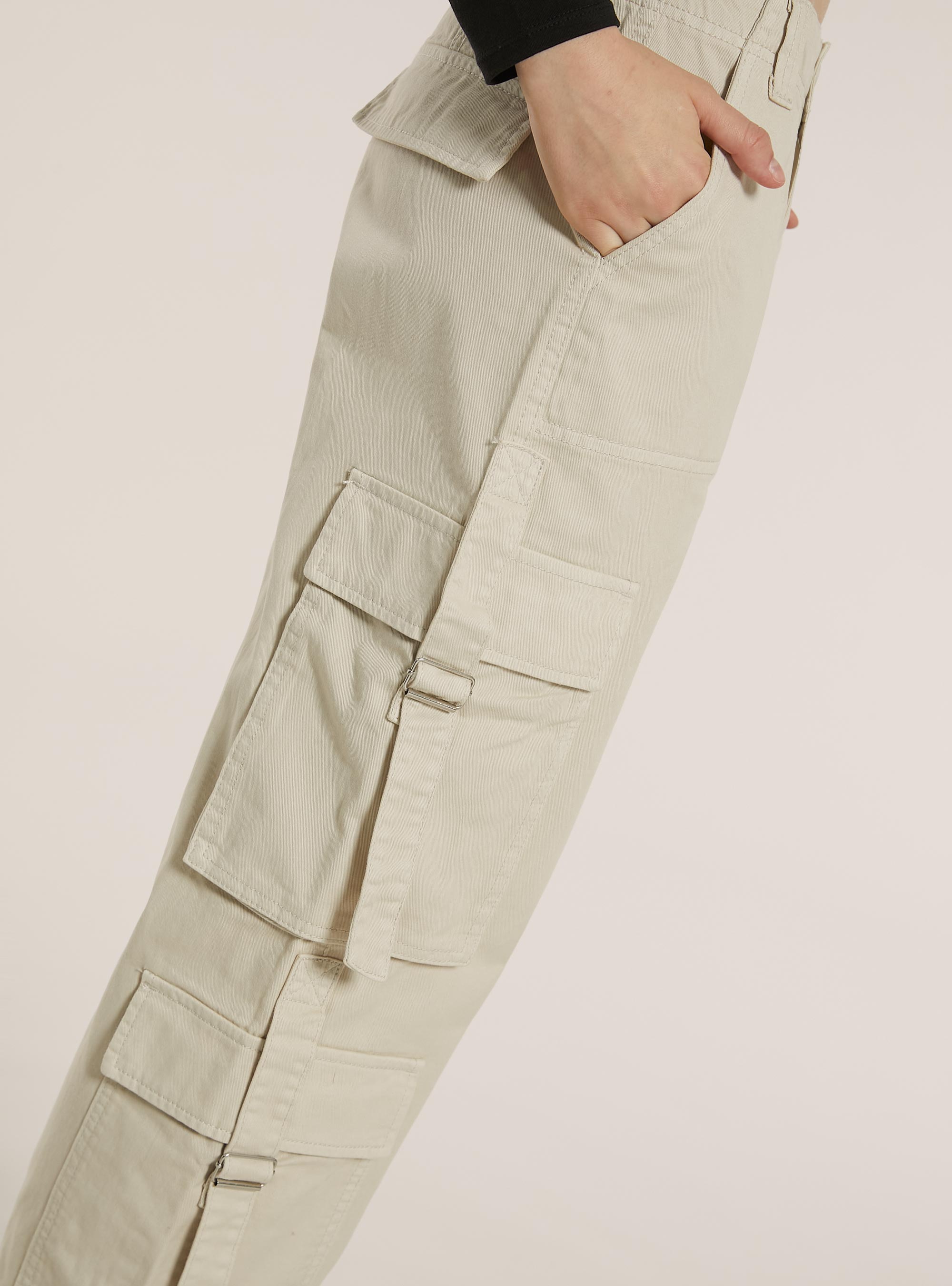 Twill multi cargo trousers, BG3 BEIGE LIGHT