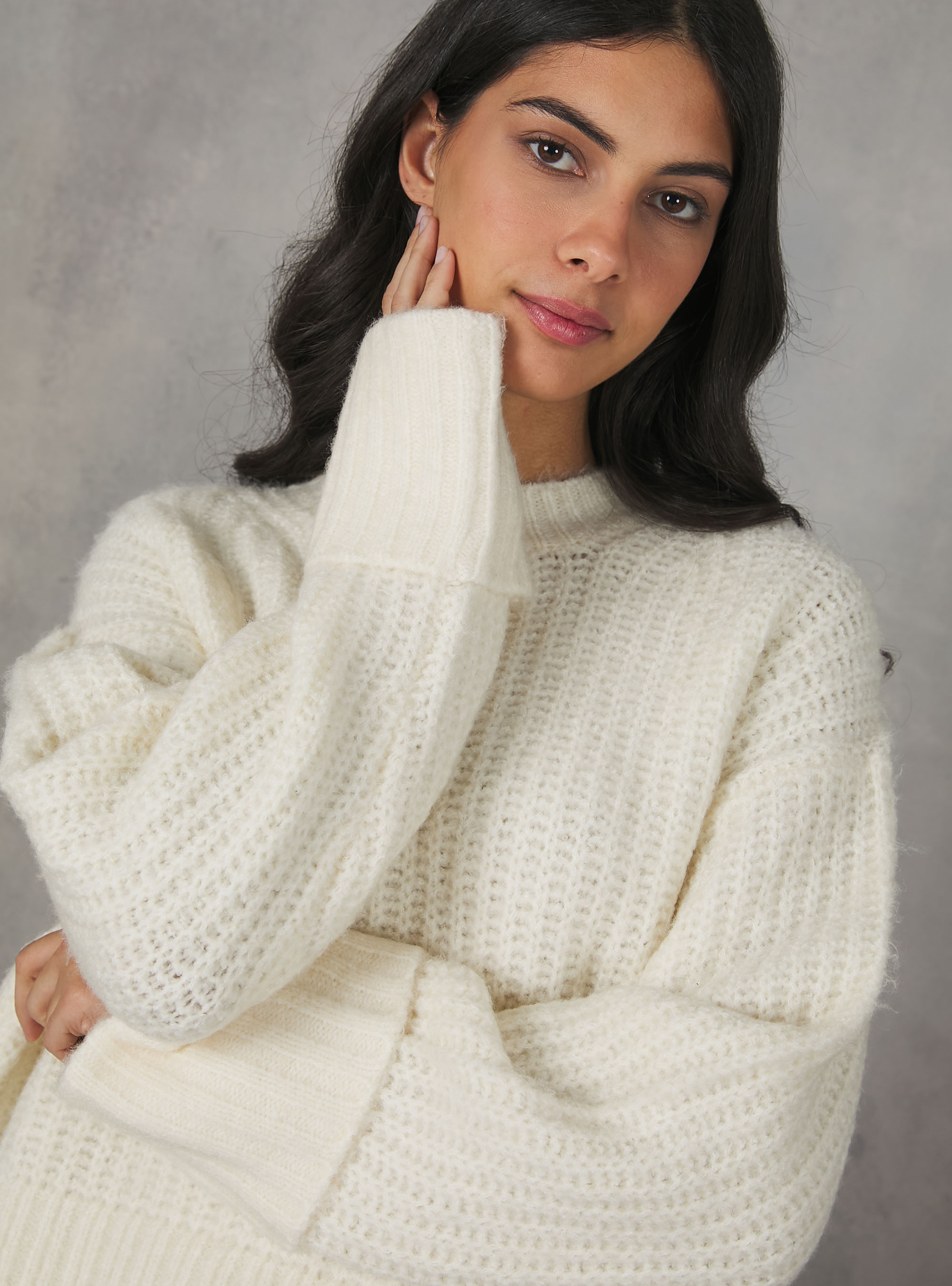 English rib cropped pullover, WH1 OFF WHITE