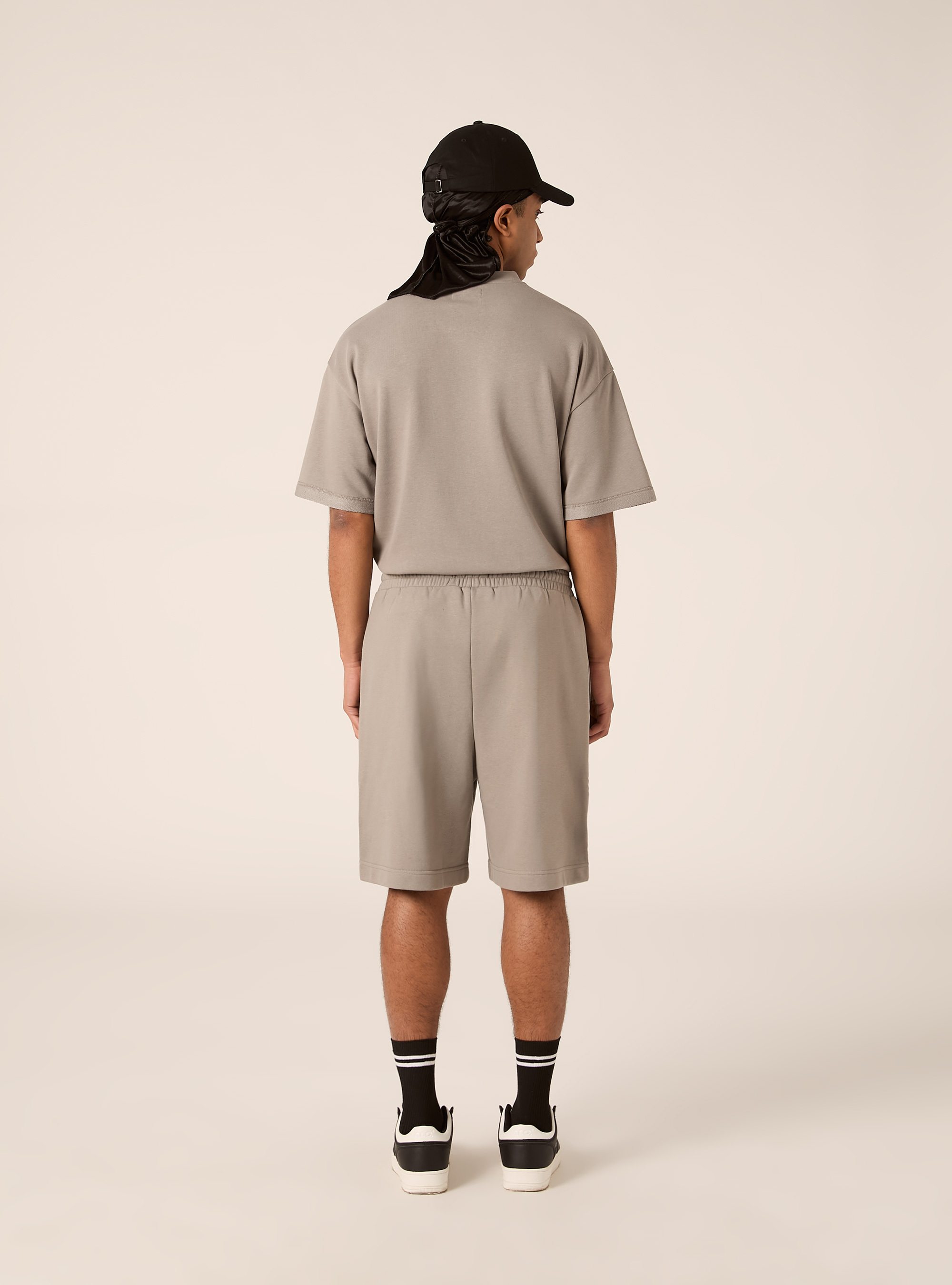 Bermuda  basico in felpa, GY2 GREY MEDIUM