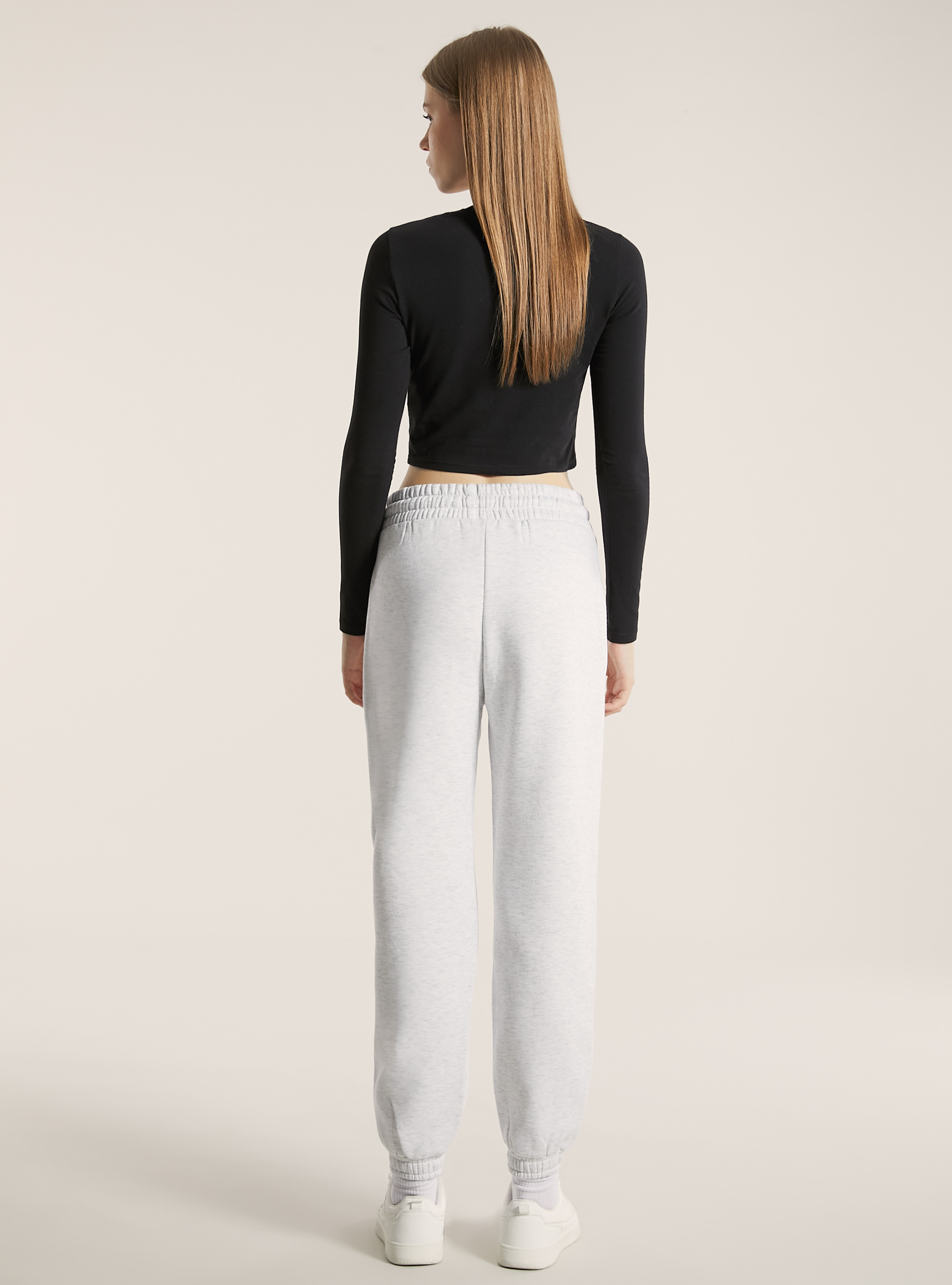 Plush jogger trousers, MGY3 GREY MEL LIGHT