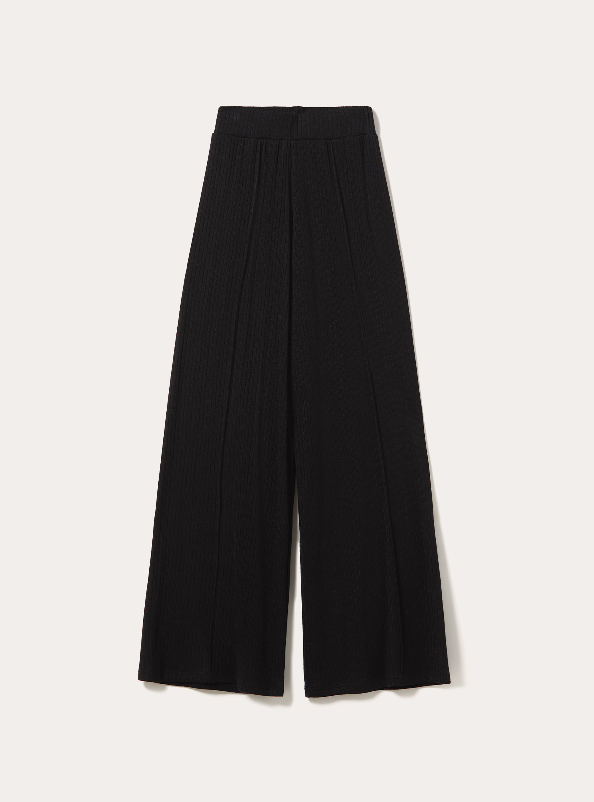 Pantaloni ampi a coste, BK1 BLACK