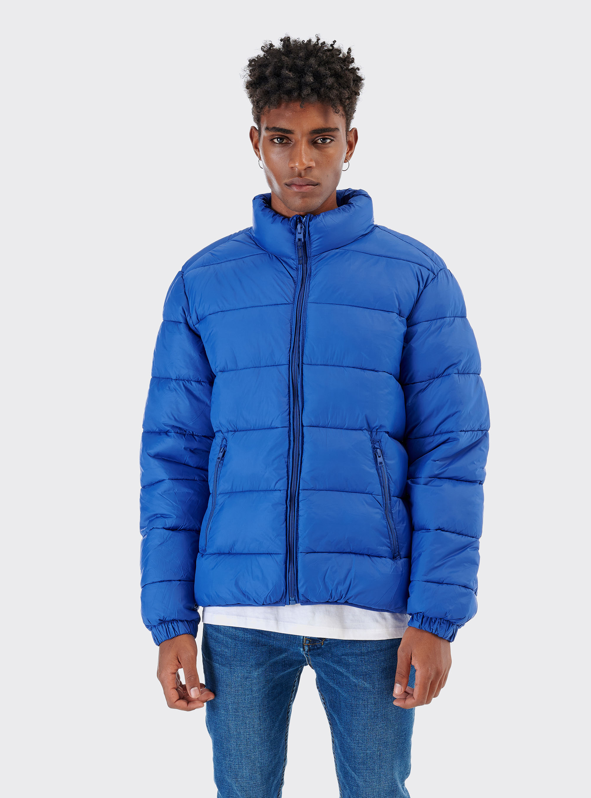 CAZADORA CON CAPUCHA, AZUL