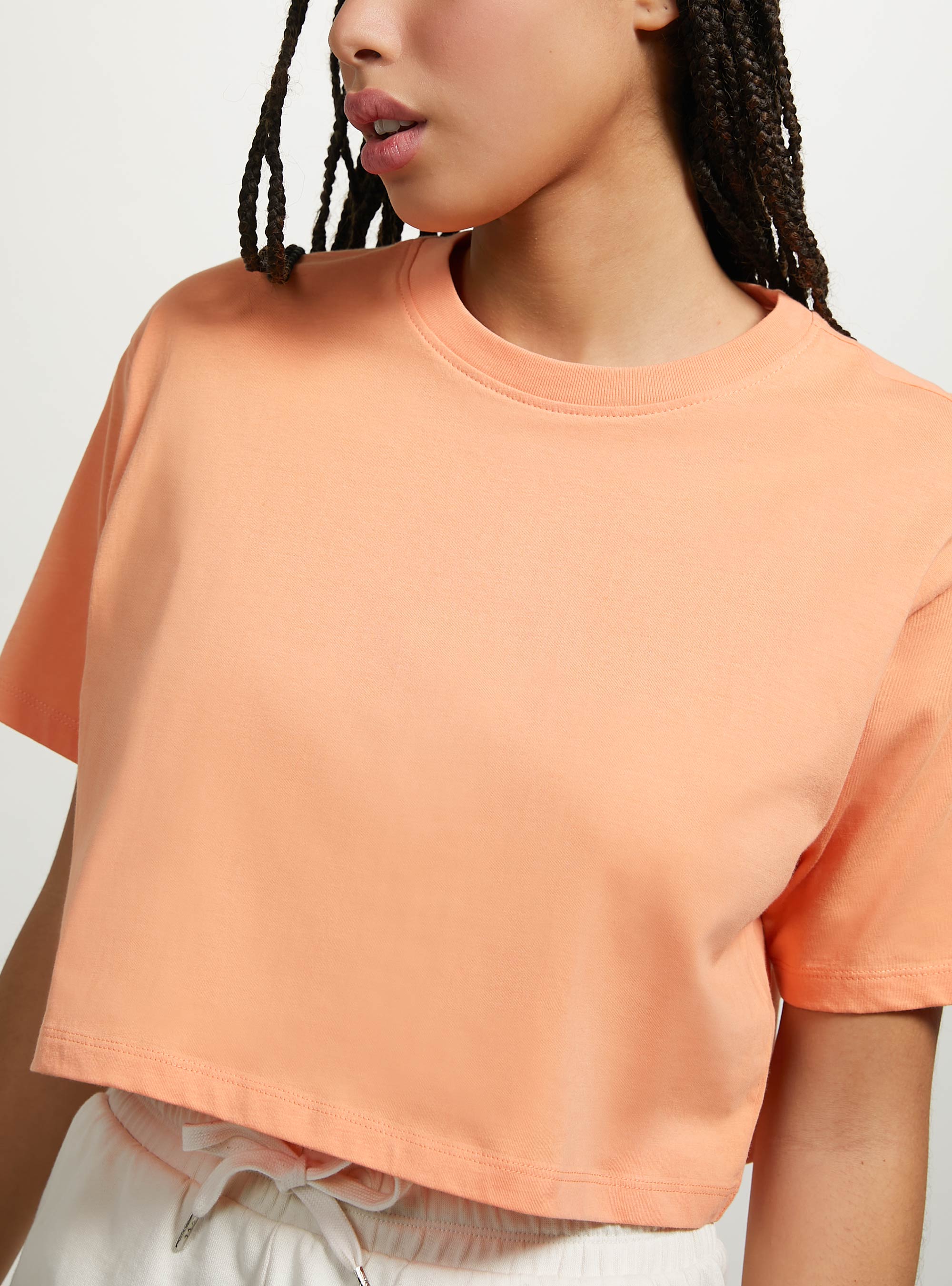 T-shirt en coton court, OR3 ORANGE LIGHT