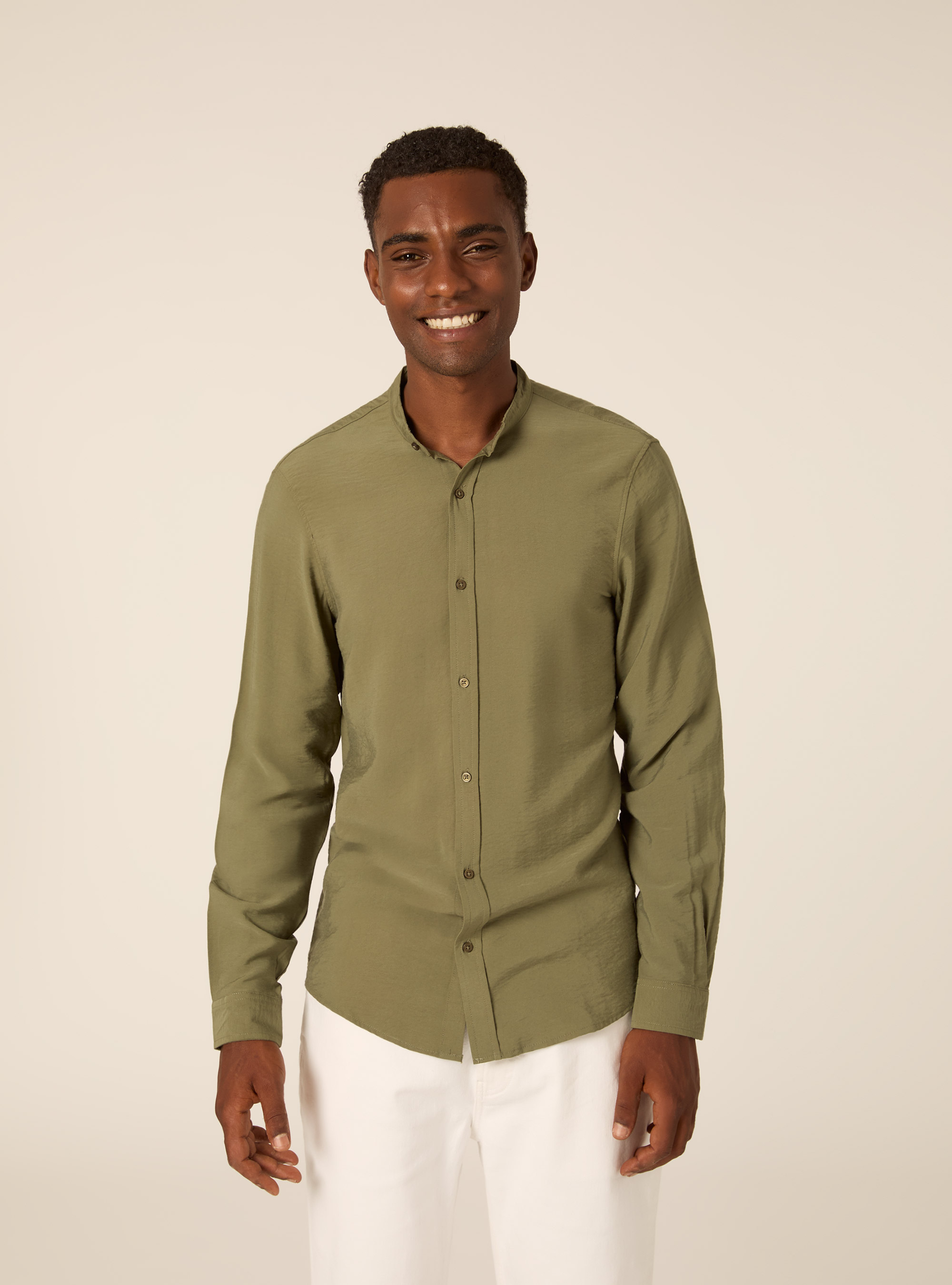 Camicia  in twill morbido, KAKY MEDIO