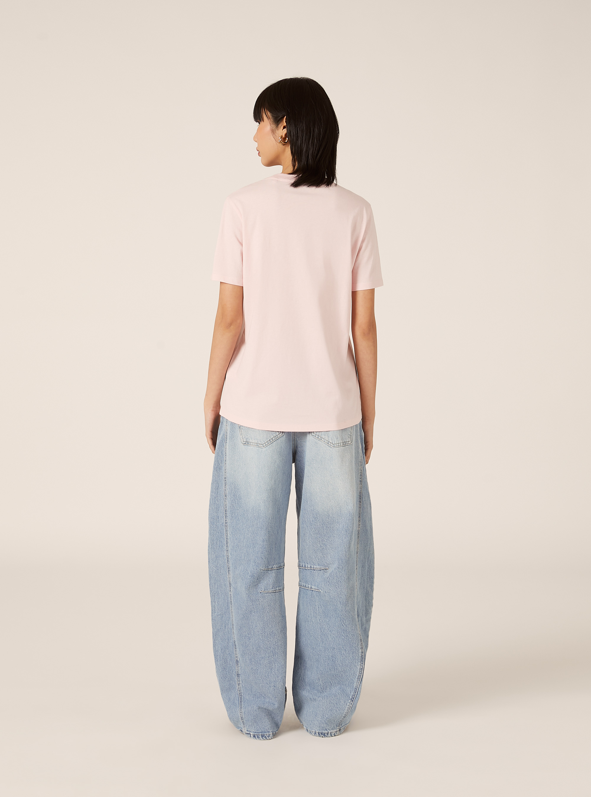 Cotton crew neck T-shirt, PK3 PINK LIGHT