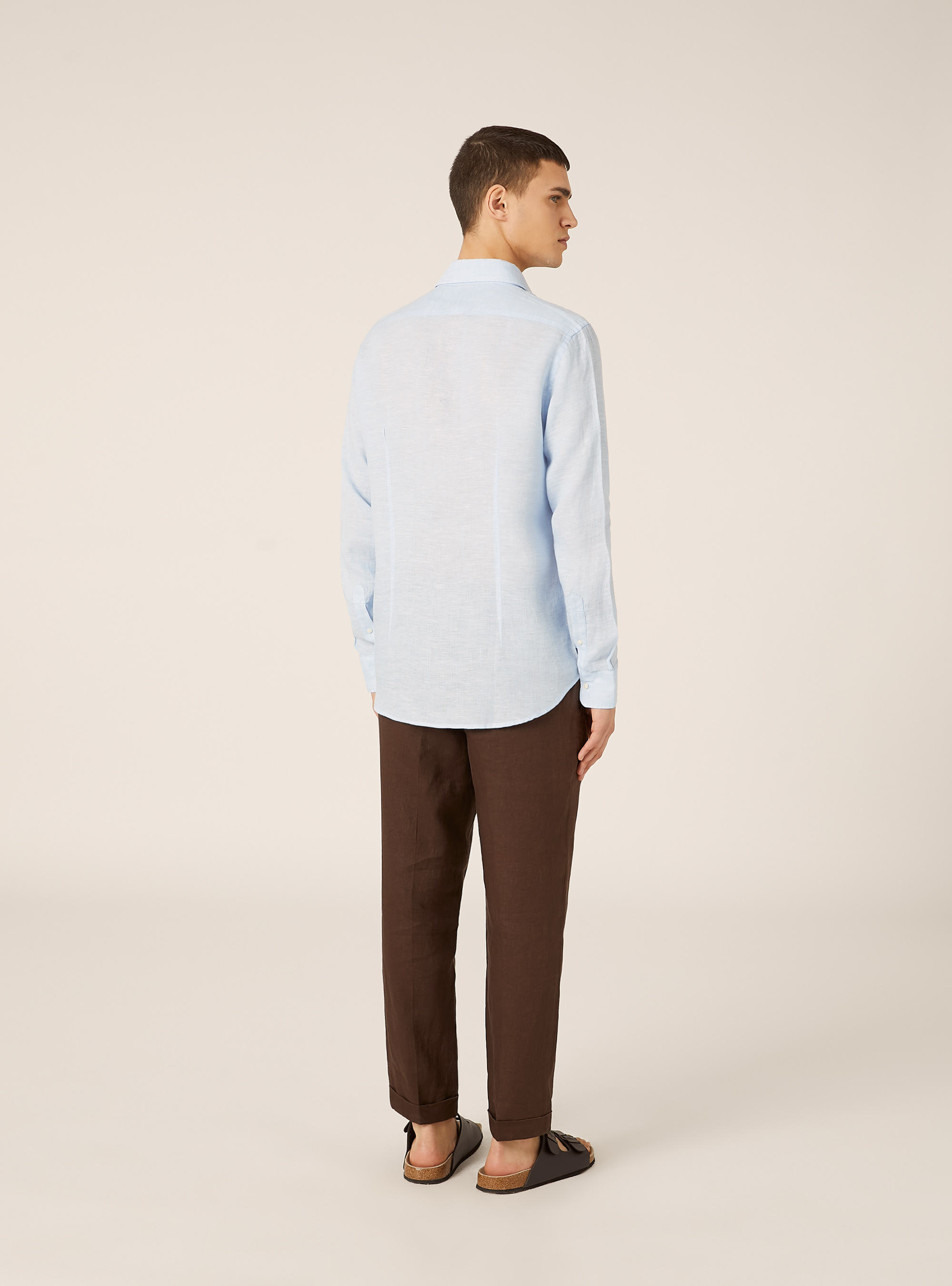 Camicia basica in lino, AZ3 AZURE LIGHT