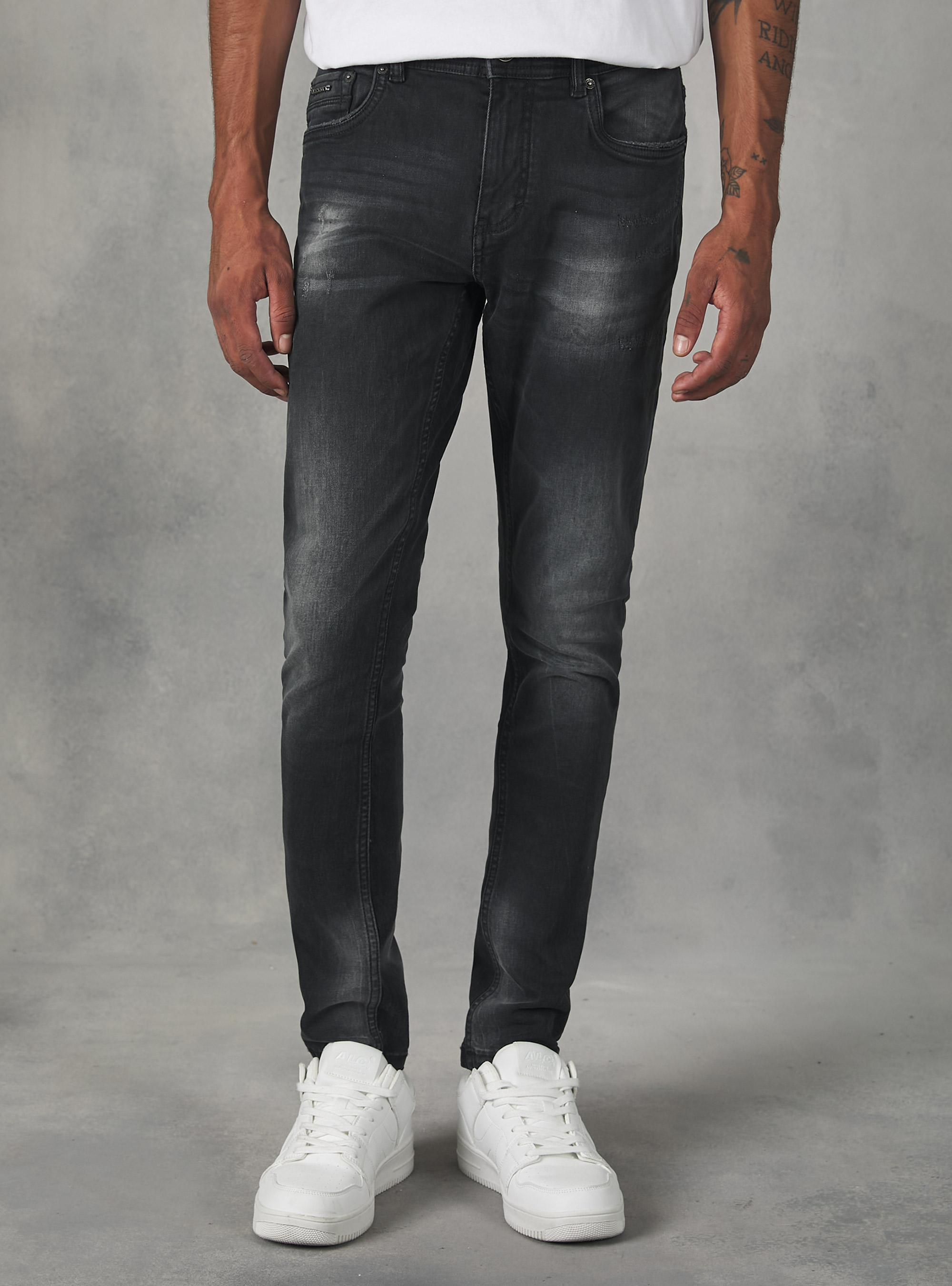 Vaqueros super skinny en denim el&aacute;stico, D00G GREY