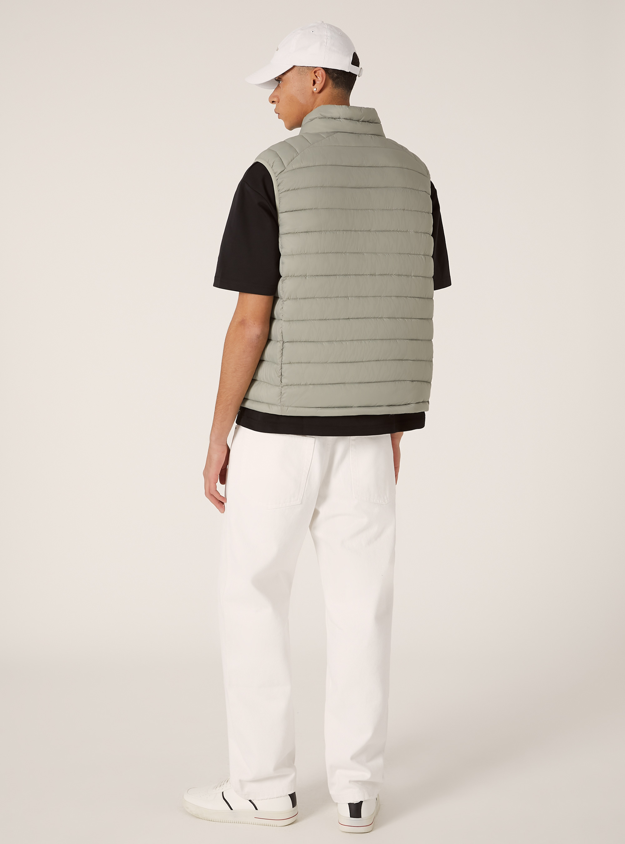 Manchon rembourr&eacute; avec fermeture &eacute;clair contrast&eacute;e, SG3 SAGE LIGHT