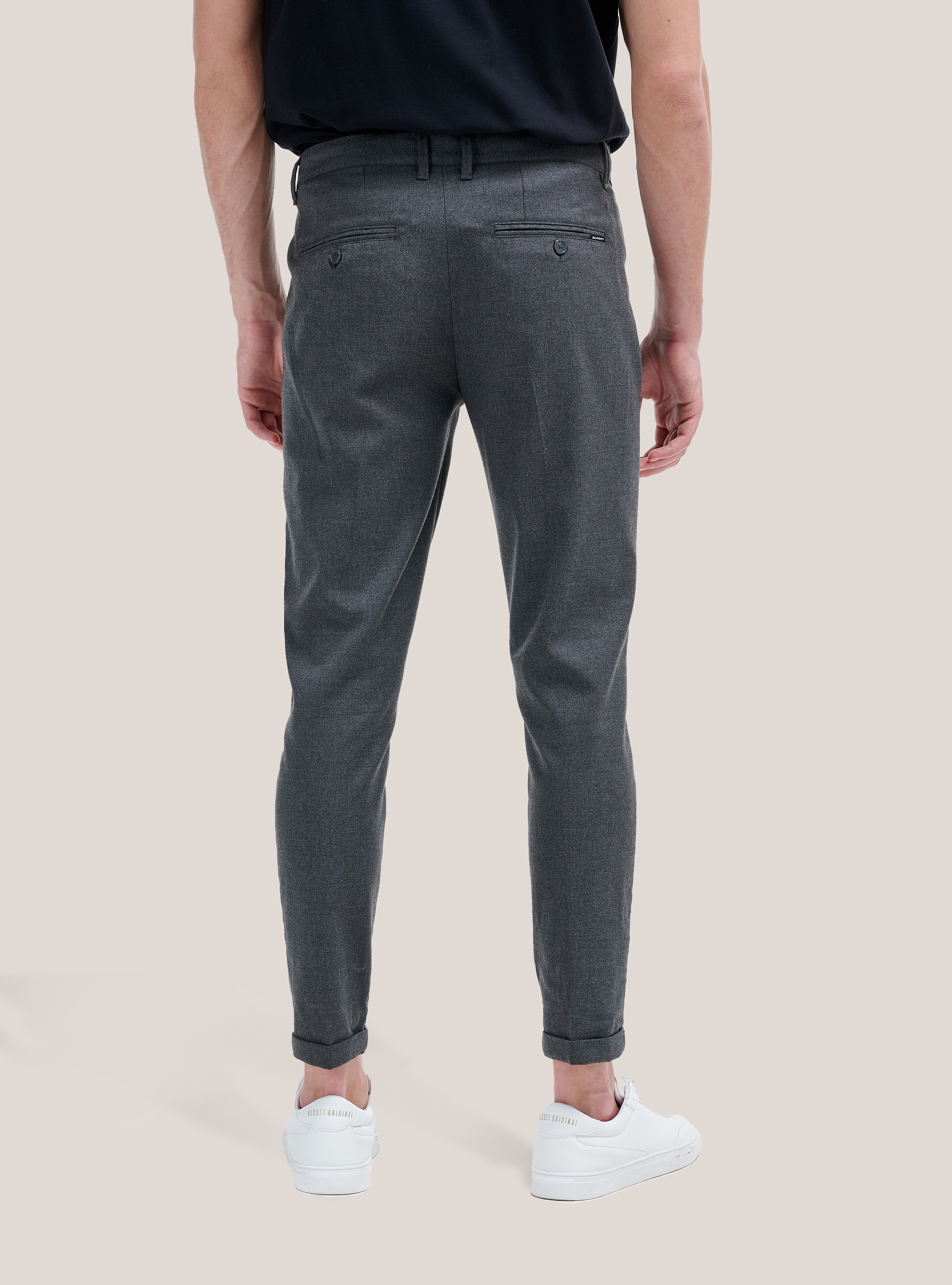 Pantalone slim fit, GREY MELANGE