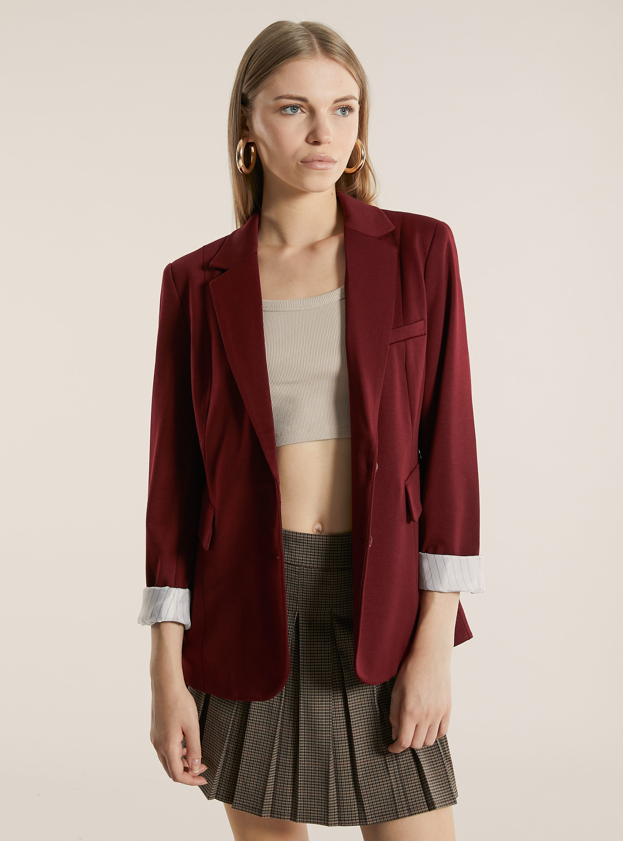 Jersey blazer, BO1 BORDEAUX DARK