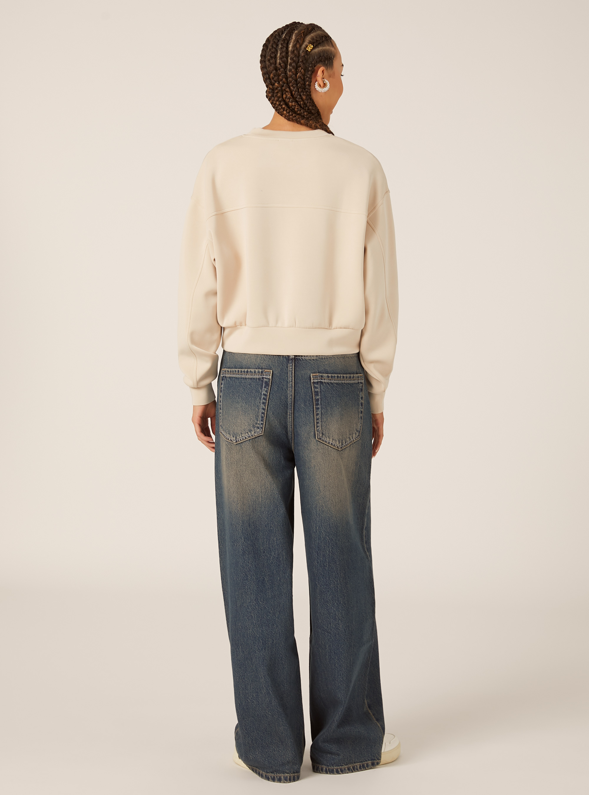 Soft touch sweatshirt, BG3 BEIGE LIGHT
