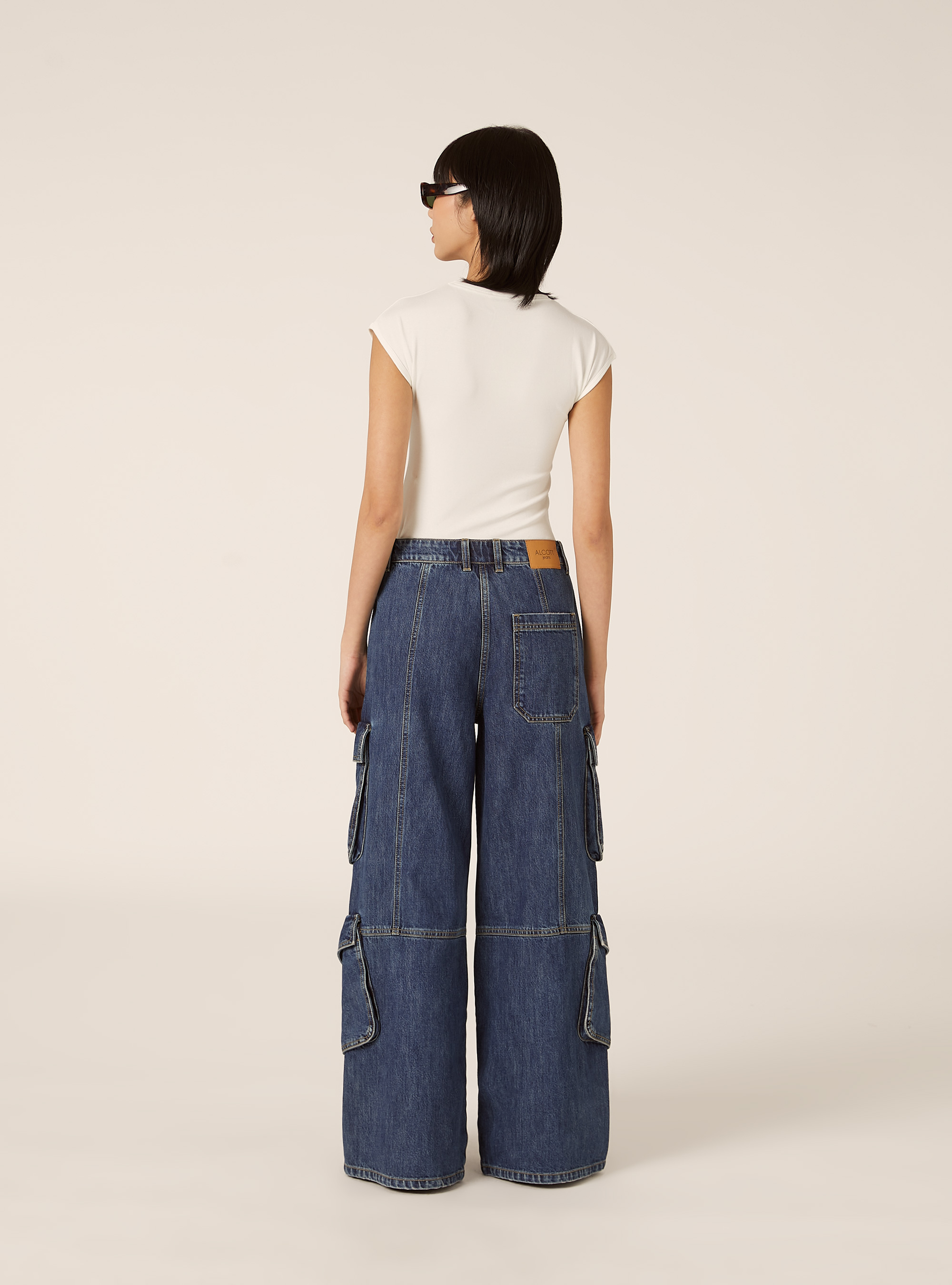 Body aus gerippter Stretch-Baumwolle, WH2 WHITE