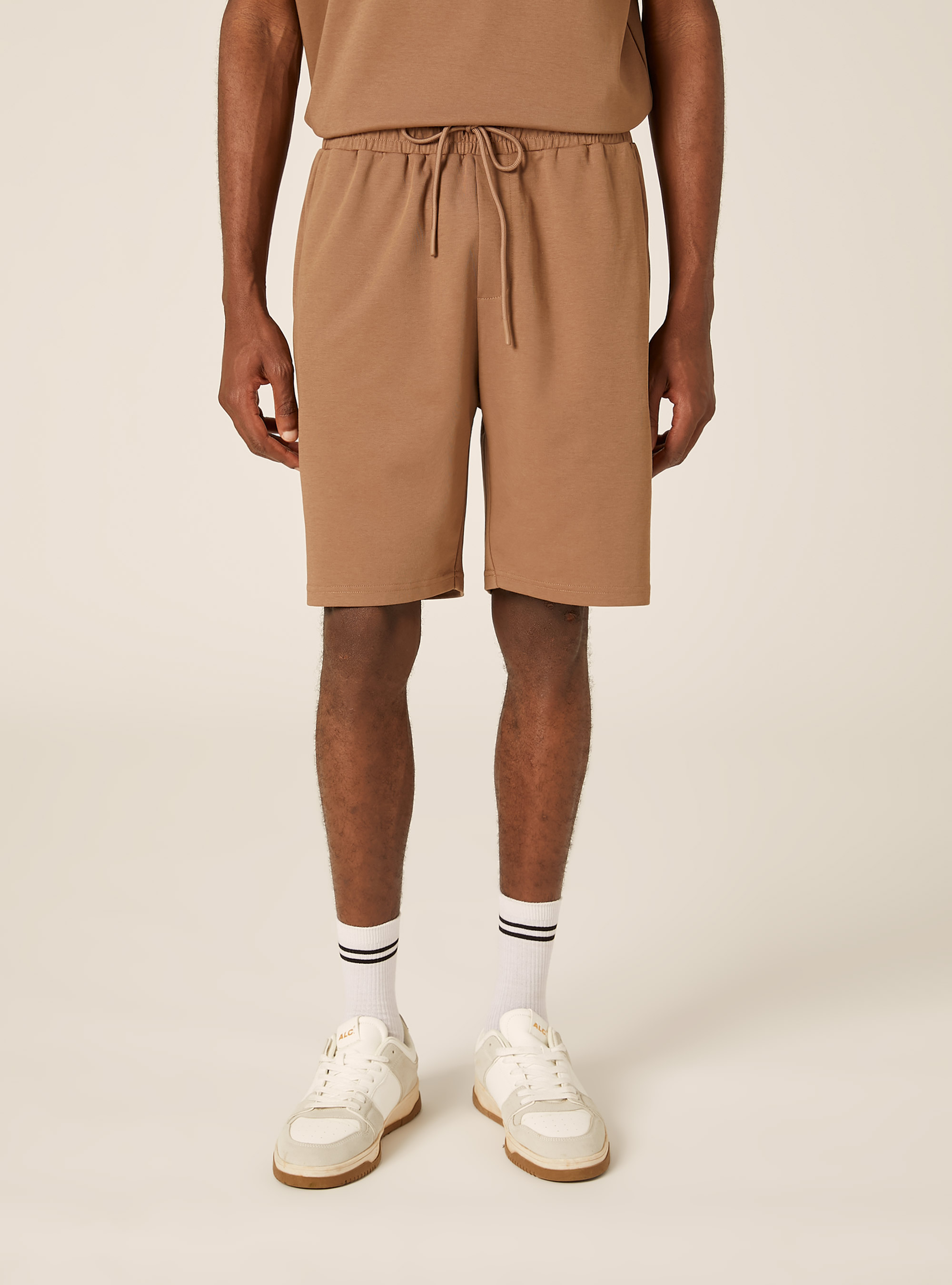 Bermuda AIRes in jersey, MARRONE MEDIO